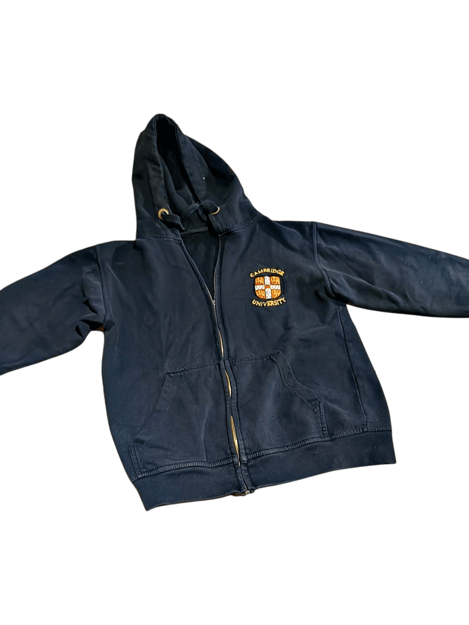 Cambridge University Navy Zip-Up Hoodie with Embroidered Crest 3