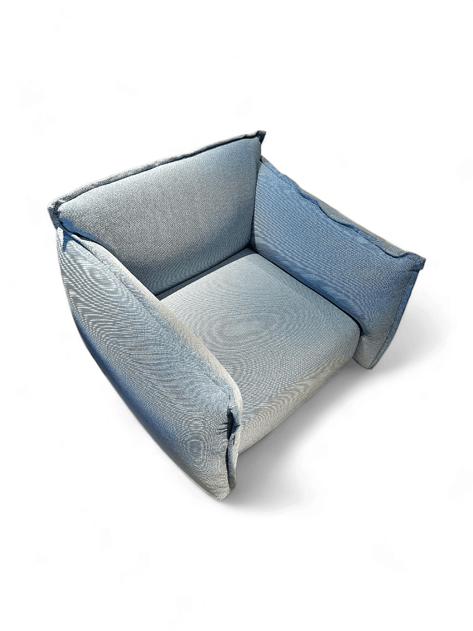 Modern Blue-Gray Textured Fabric Armchair 1