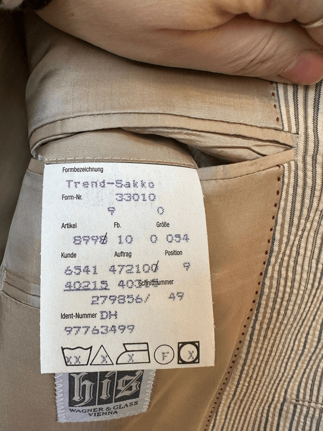 Vintage 90s Wagner & Glass Vienna Striped Blazer - Size 50 5