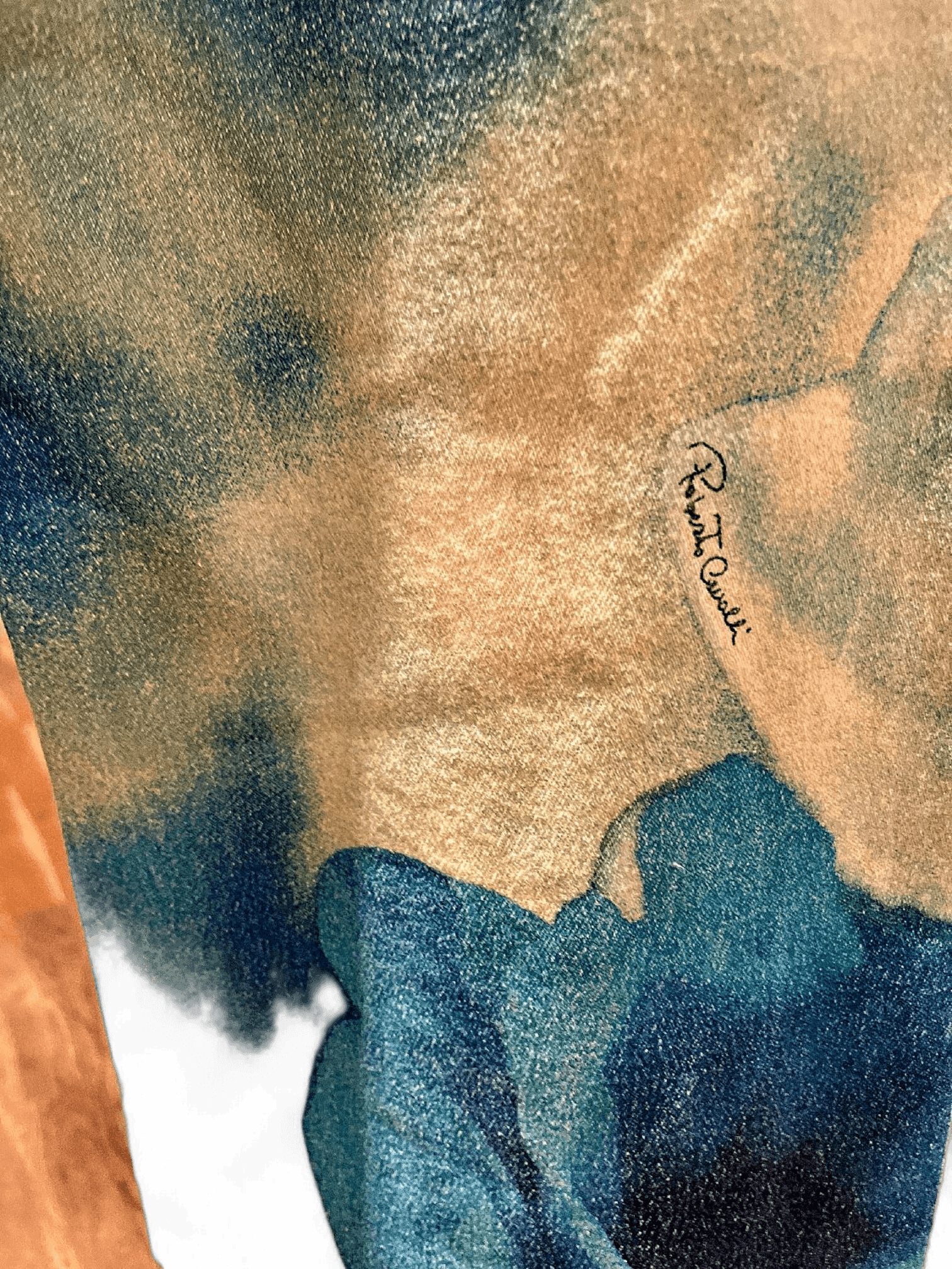 Modern Denim Blue & White Patterned Jeans 3