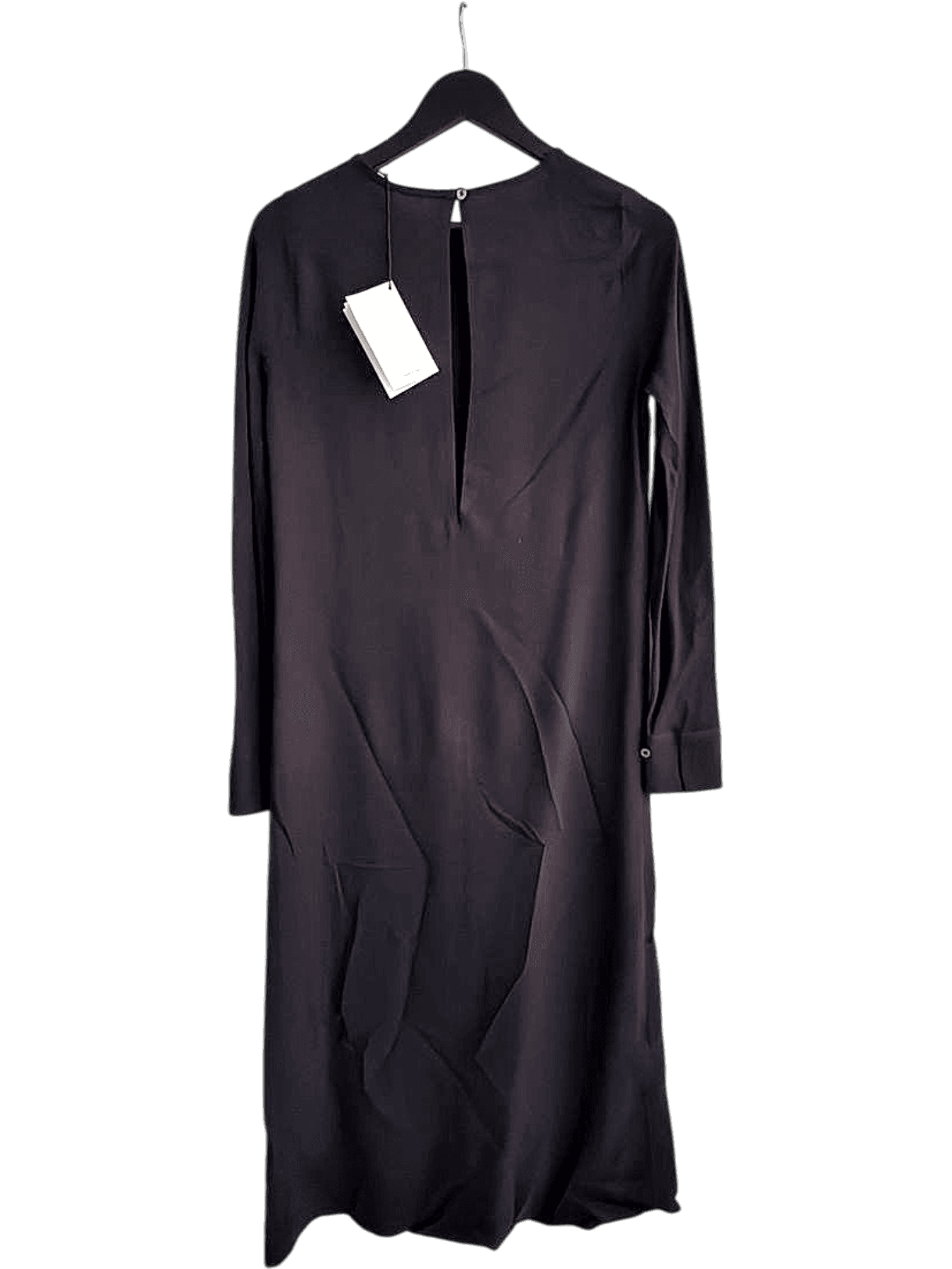 Barena Venezia Kleid, Schwarz, Midi, Langarm, Abito Bella Gessetto Notte 1