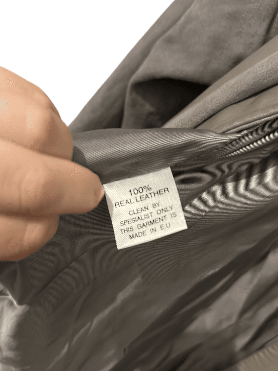 100% Real Leather Grey Trench Coat - EU Made 4