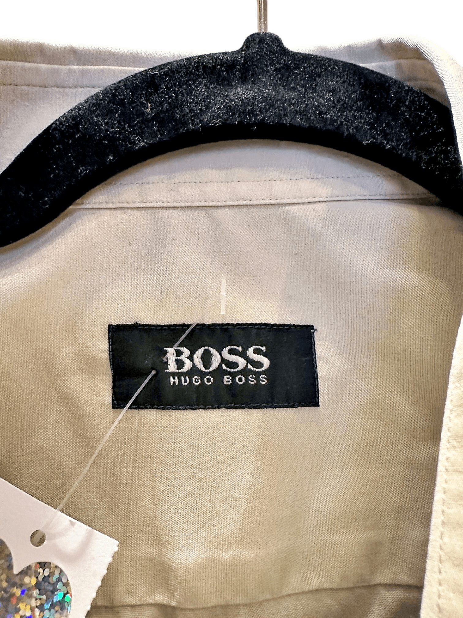 Hugo Boss Beige Cotton Button-Down Shirt 4