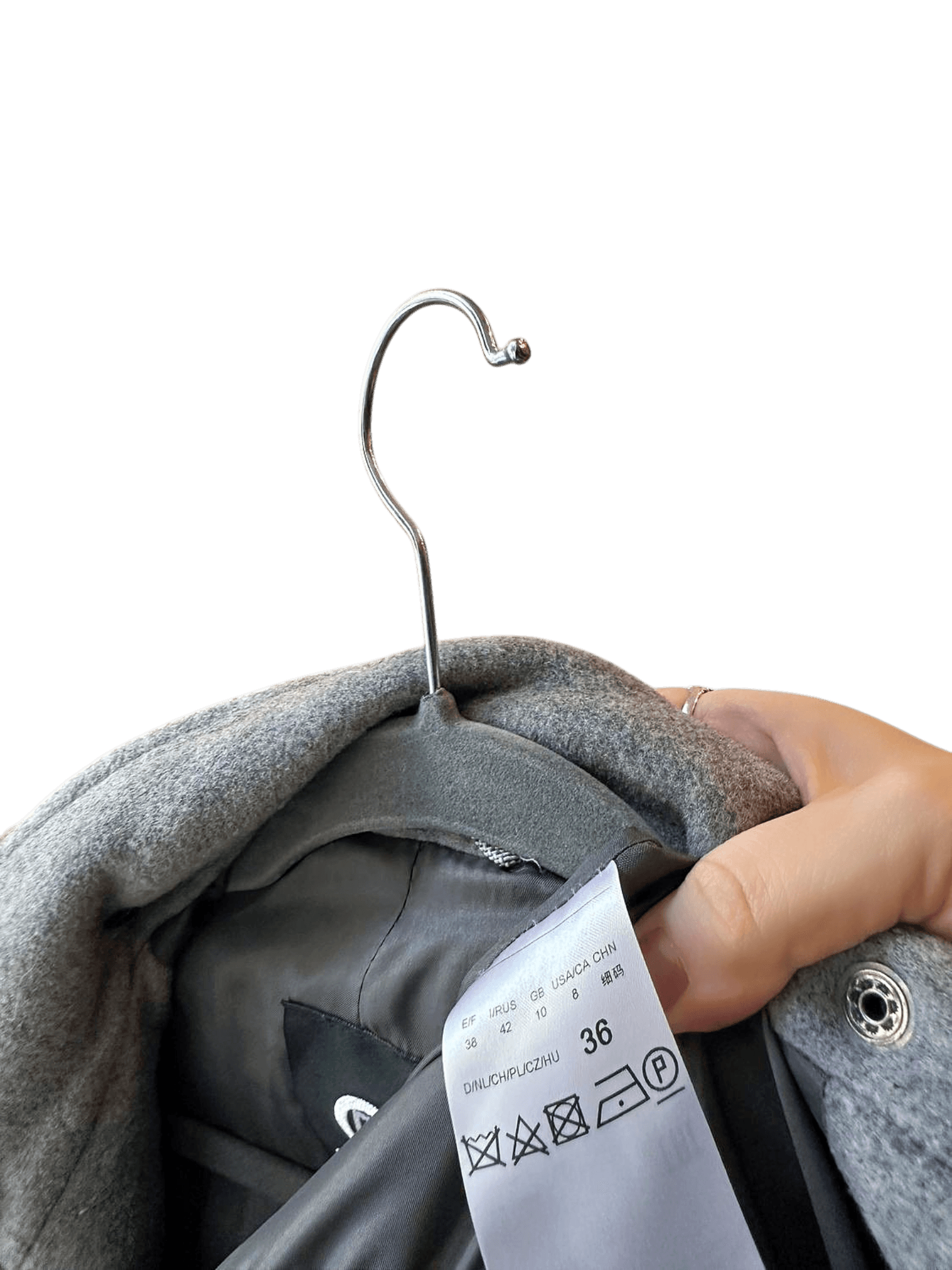 Gil Bret Grey Wool Blend Hooded Duffle Coat - Size 36 4