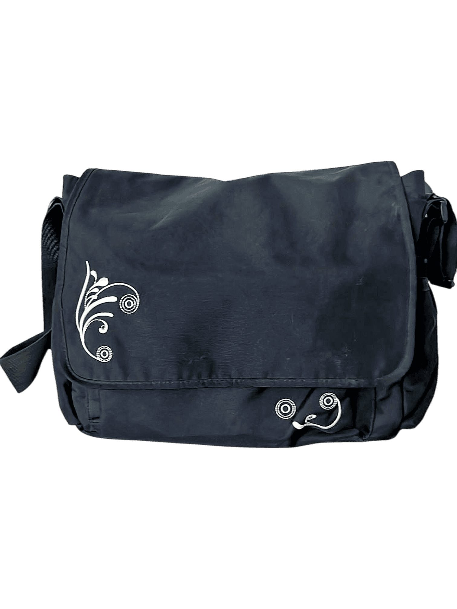 Babylove Wickeltasche mit Wickelunterlage - Schwarze Messenger-Tasche 1