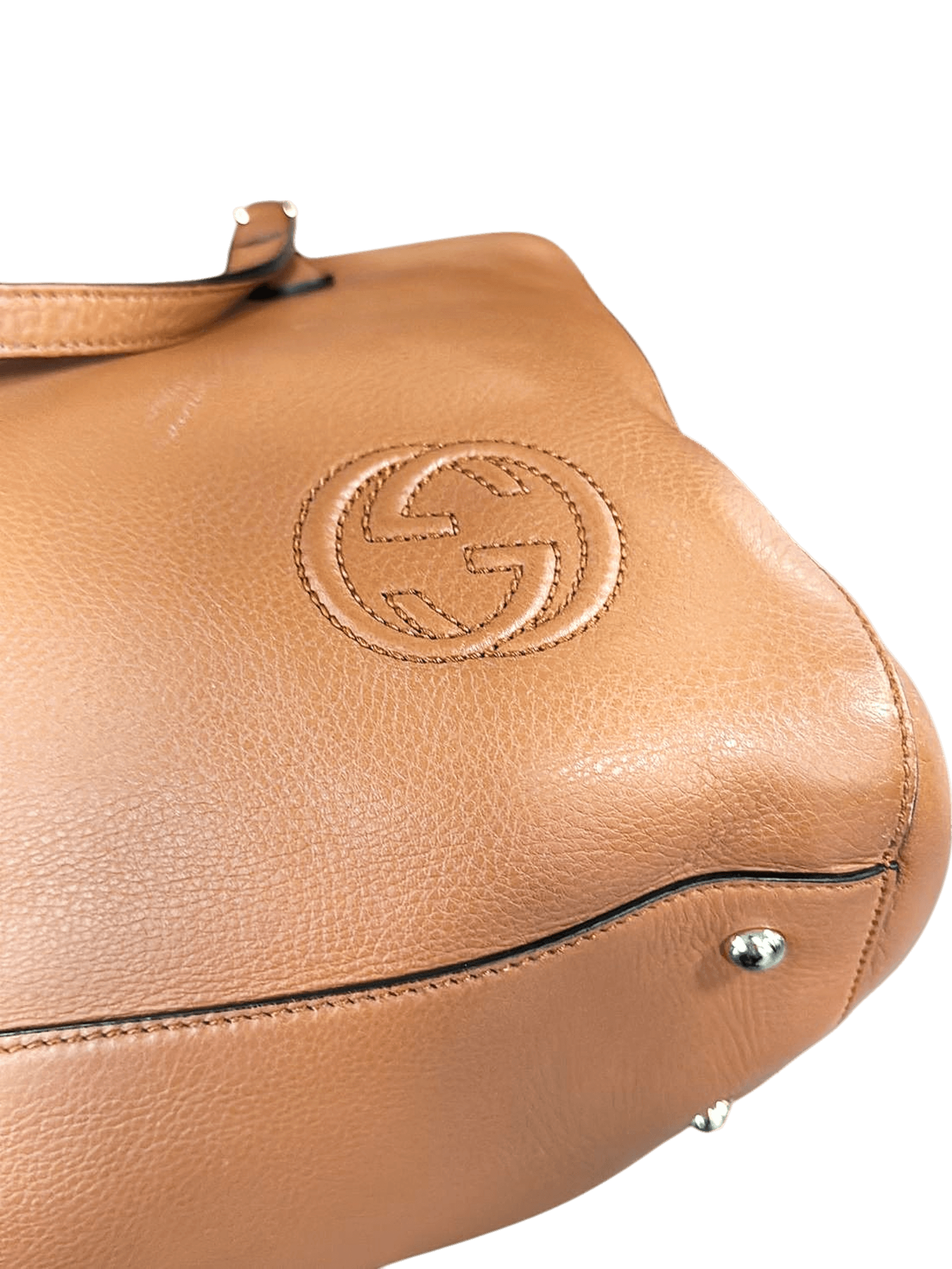 Gucci Soho Leather Tote Bag in Brown 2