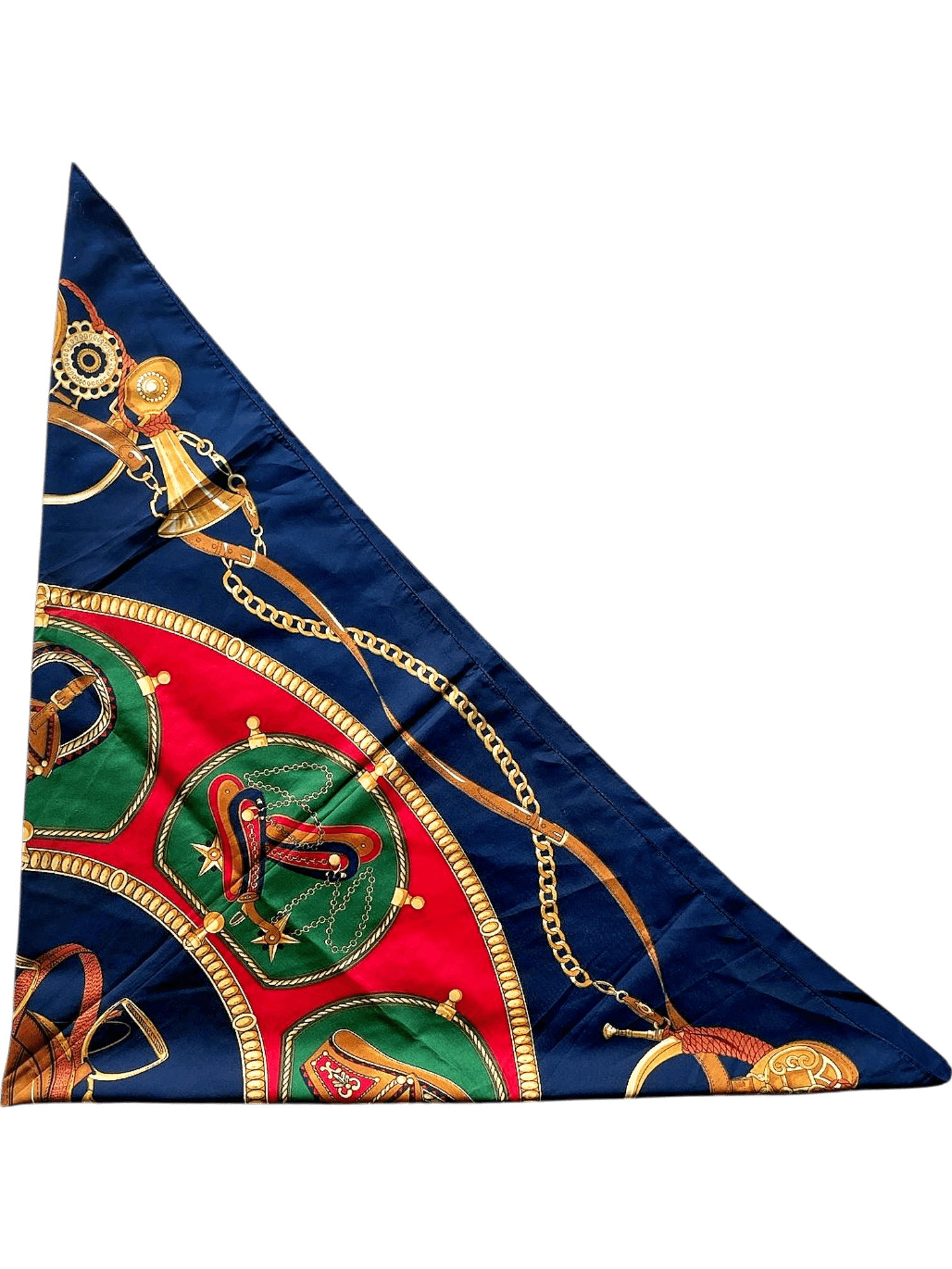 Vintage Equestrian Print Silk Scarf - Luxurious Accessory 4