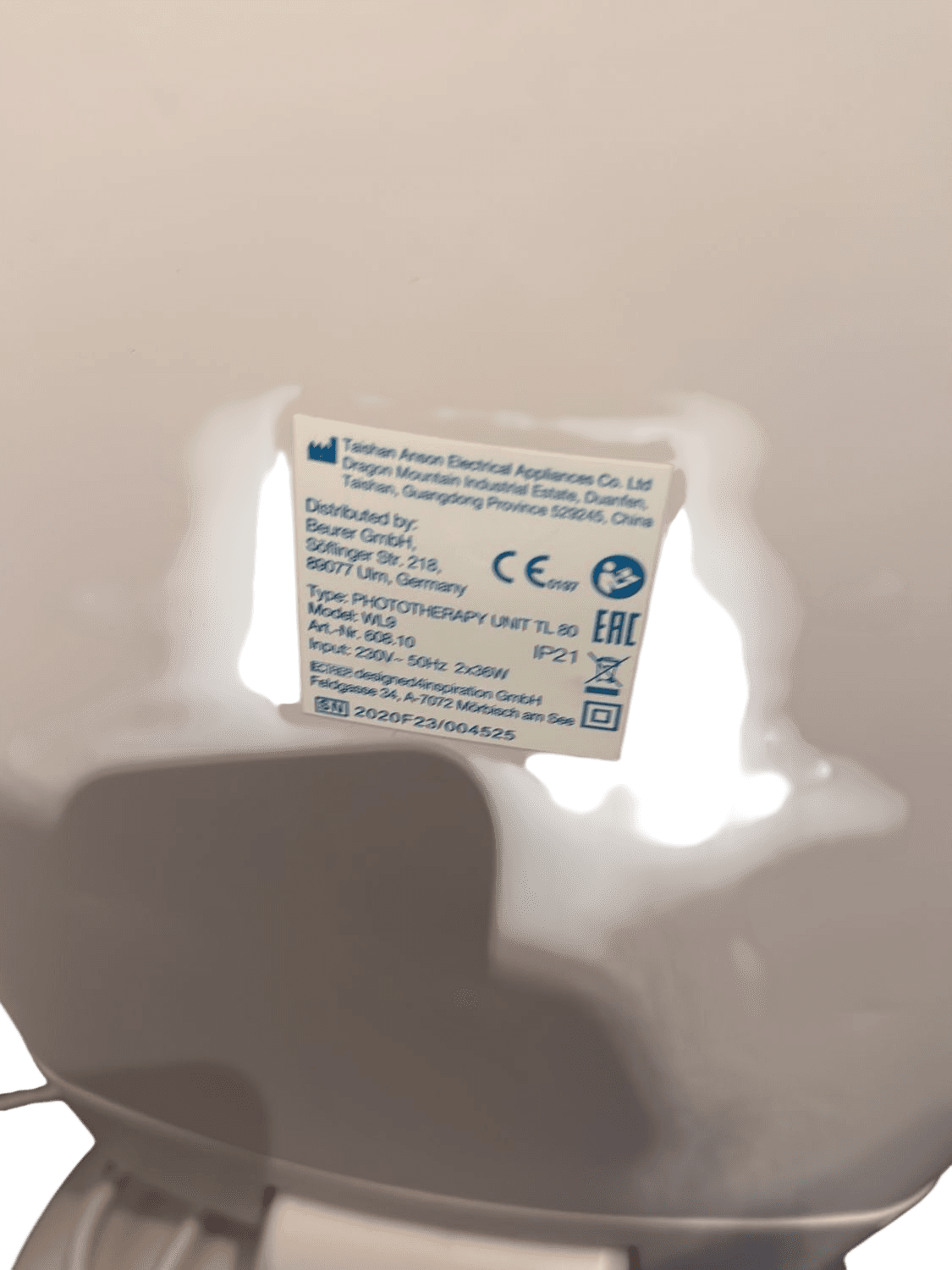 Beurer TL 90 Phototherapy Light Unit 3