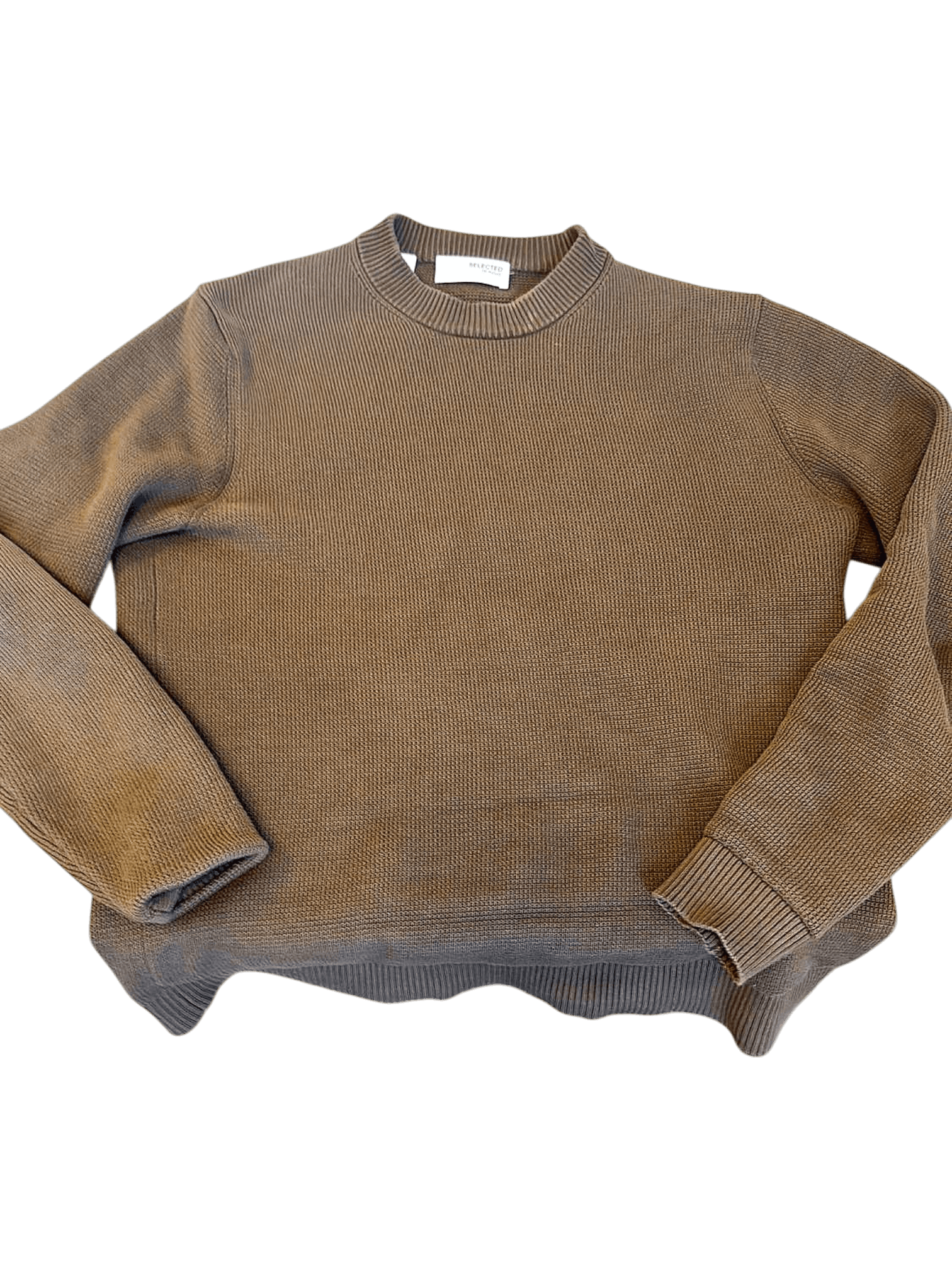Selected Homme Brown Crew Neck Sweater - Size S 1