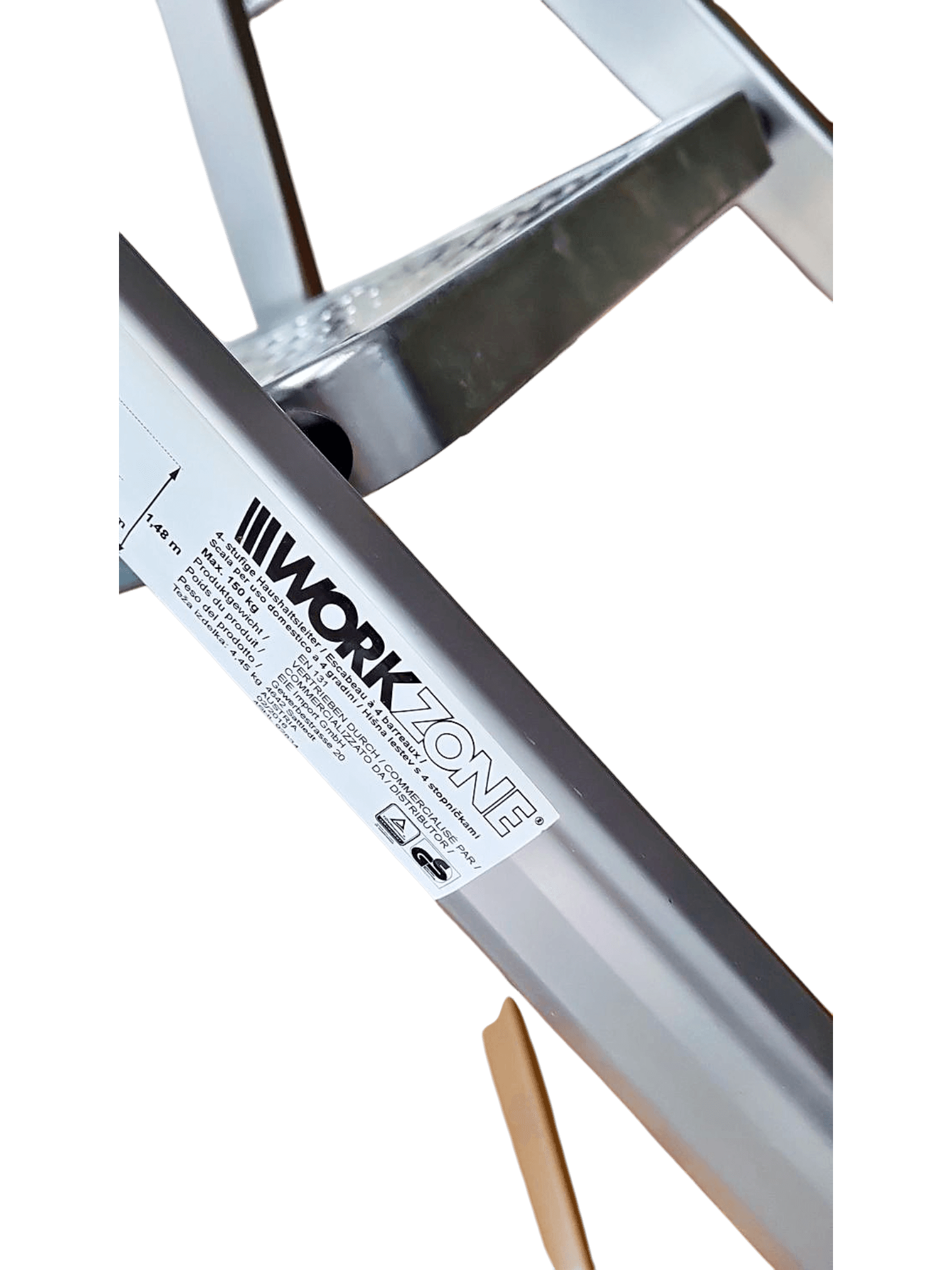 WORKZONE Aluminum Step Ladder - Sturdy Household Folding Ladder 2