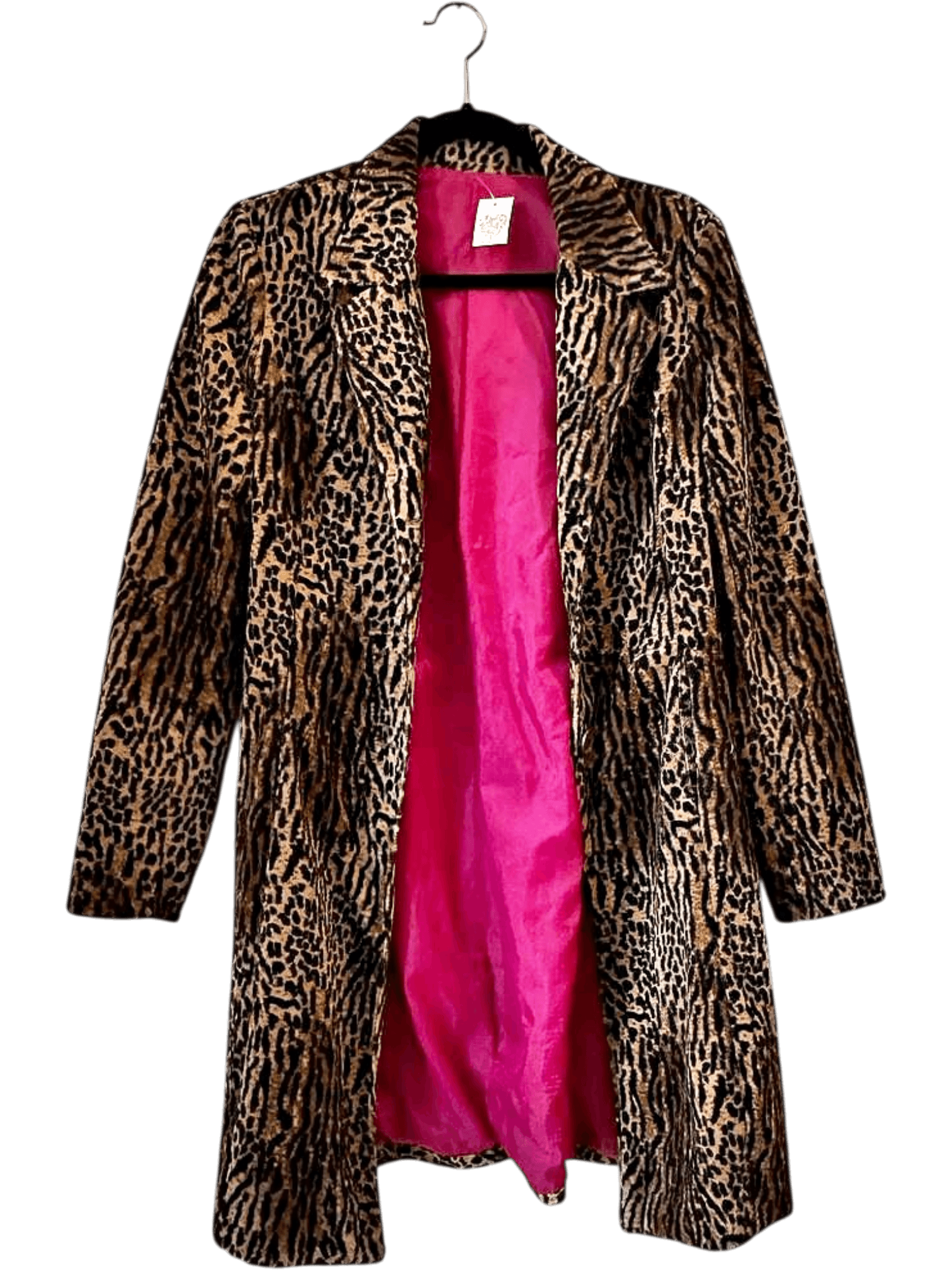 Leopard Print Coat with Pink Lining - Italian Made 2