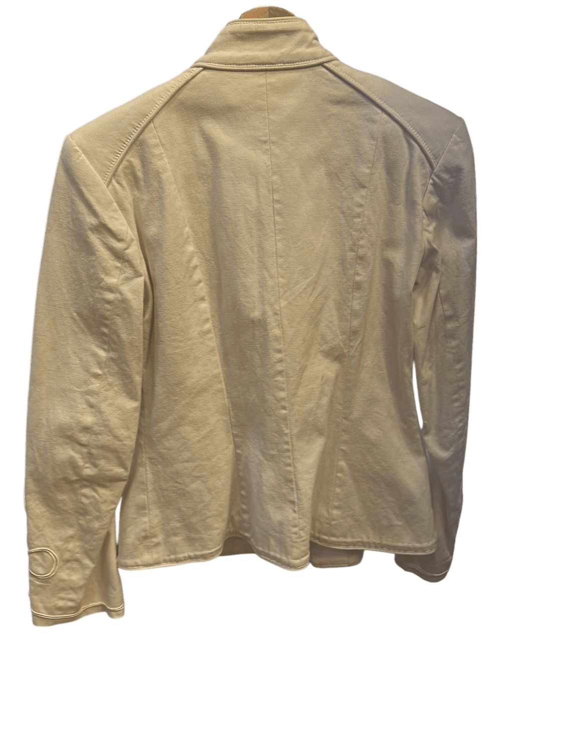Cream Military Style Jacket with Frogging Detail 4