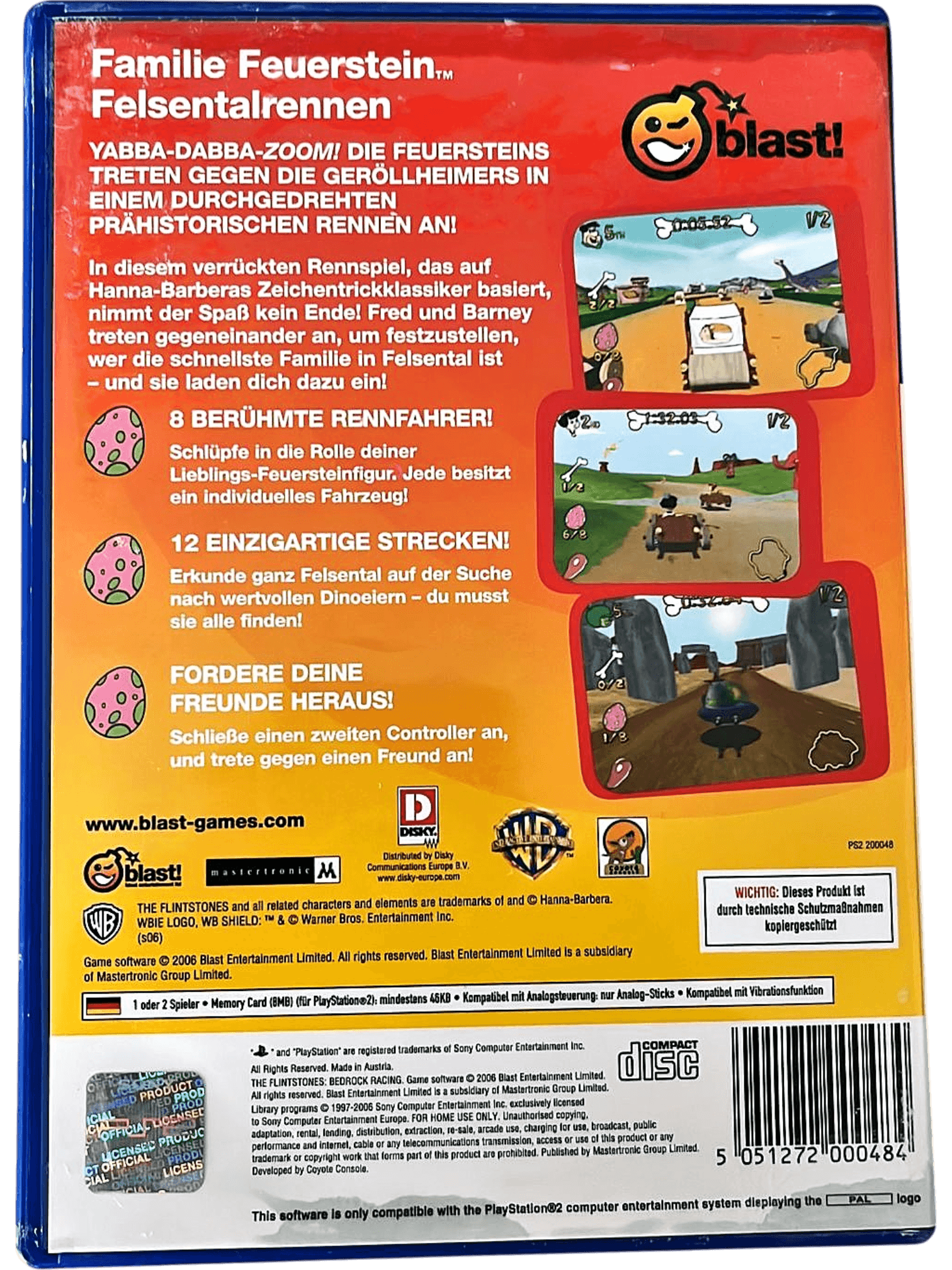 Familie Feuerstein: Felsentalrennen für PlayStation 2 (PS2) 2