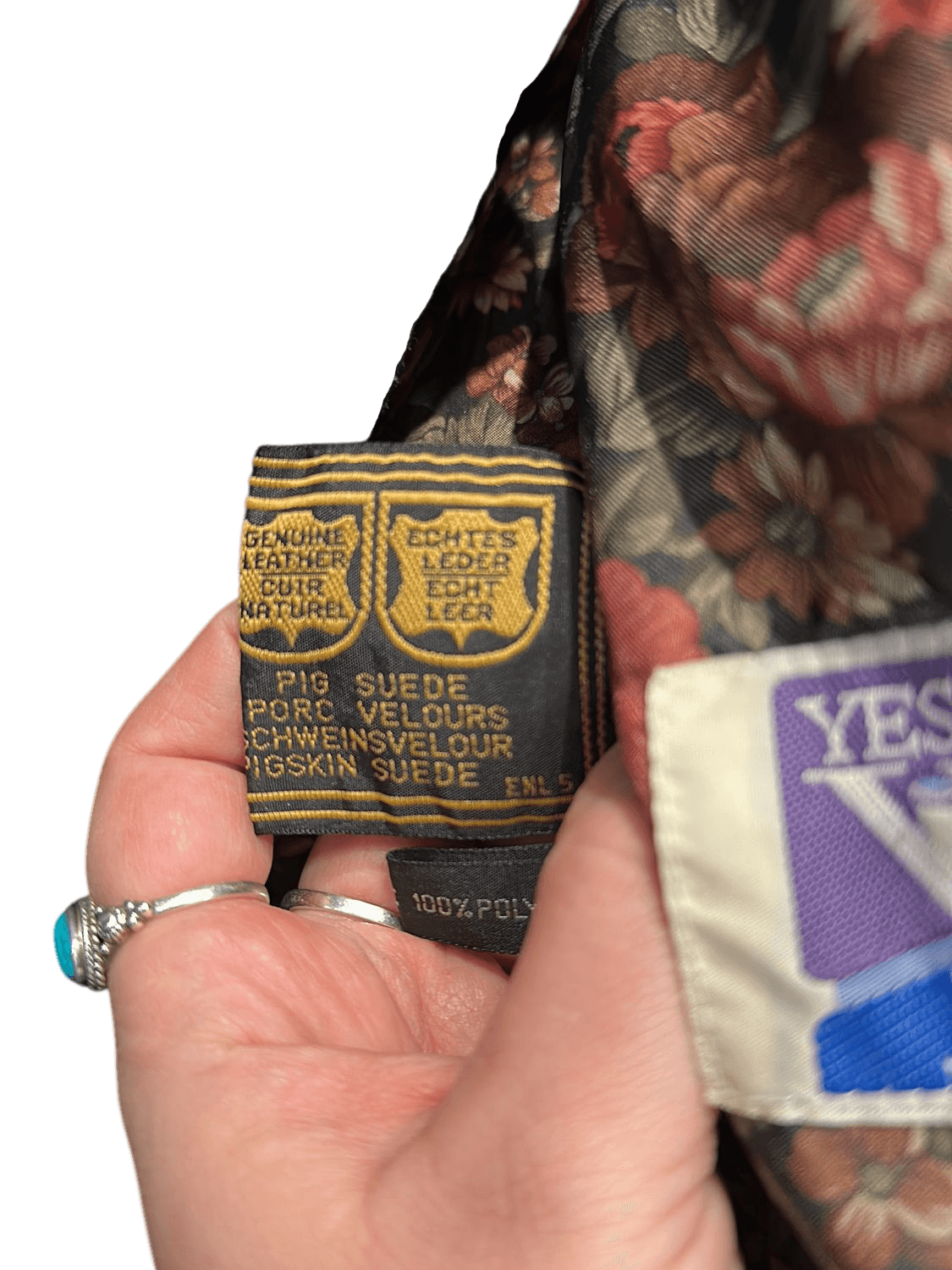 Vintage Colorblock Leather Jacket - Size 44 4