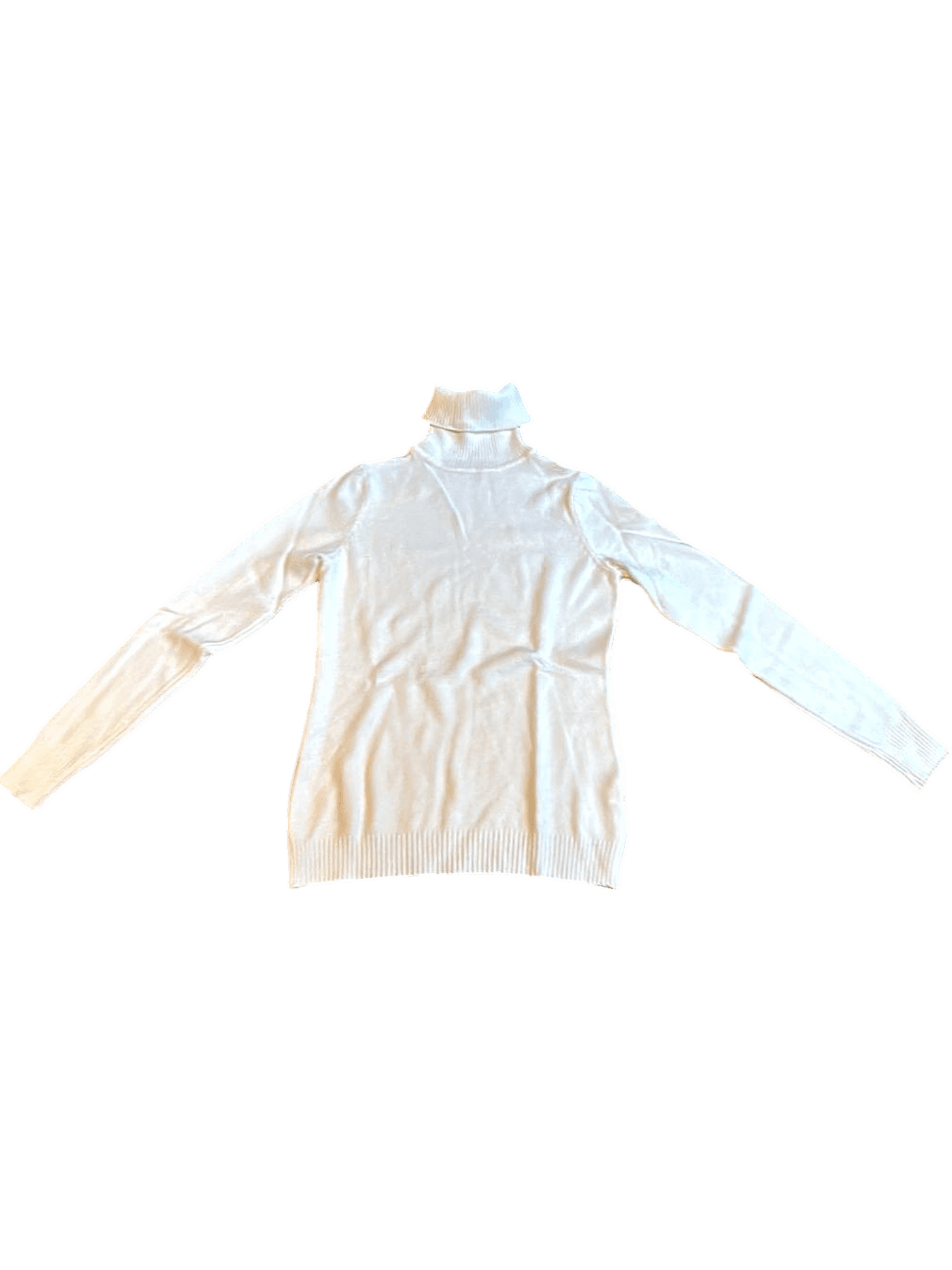 Hi Star White Turtleneck Sweater - Size M/L 1