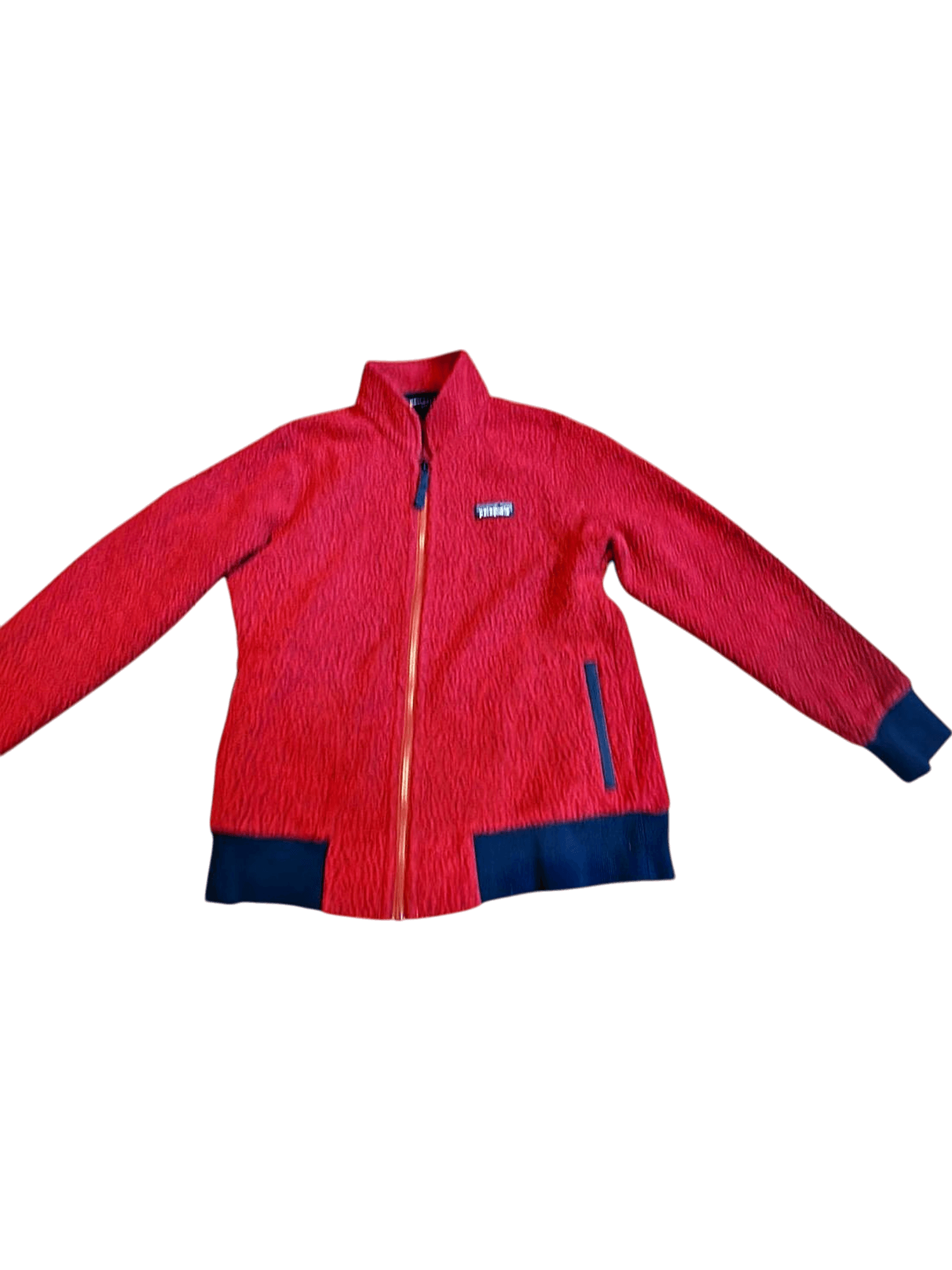Patagonia Red Fleece Bomber Jacket - Size S 1