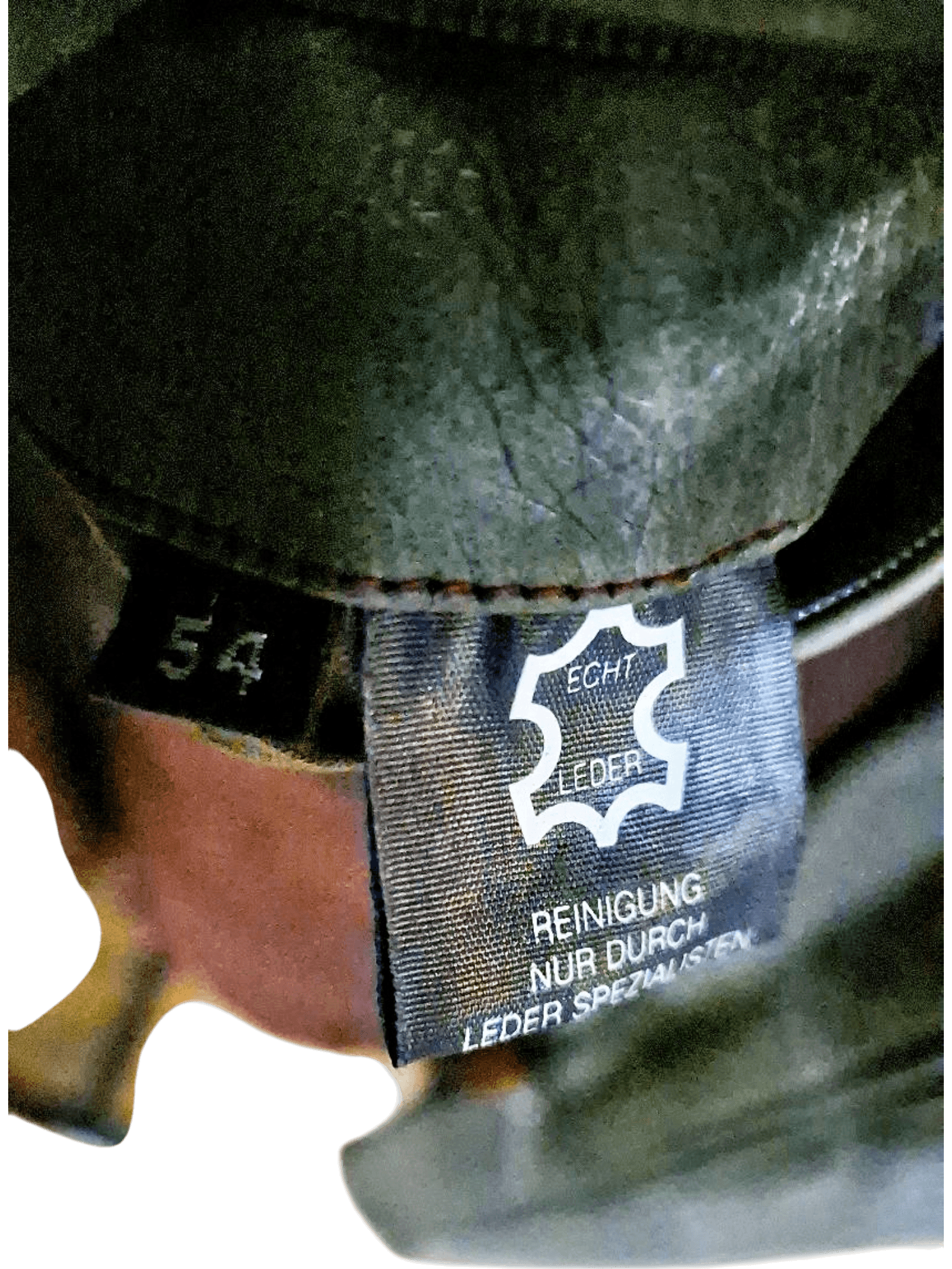 Vintage Olive Green Leather Jacket with Multiple Pockets 2