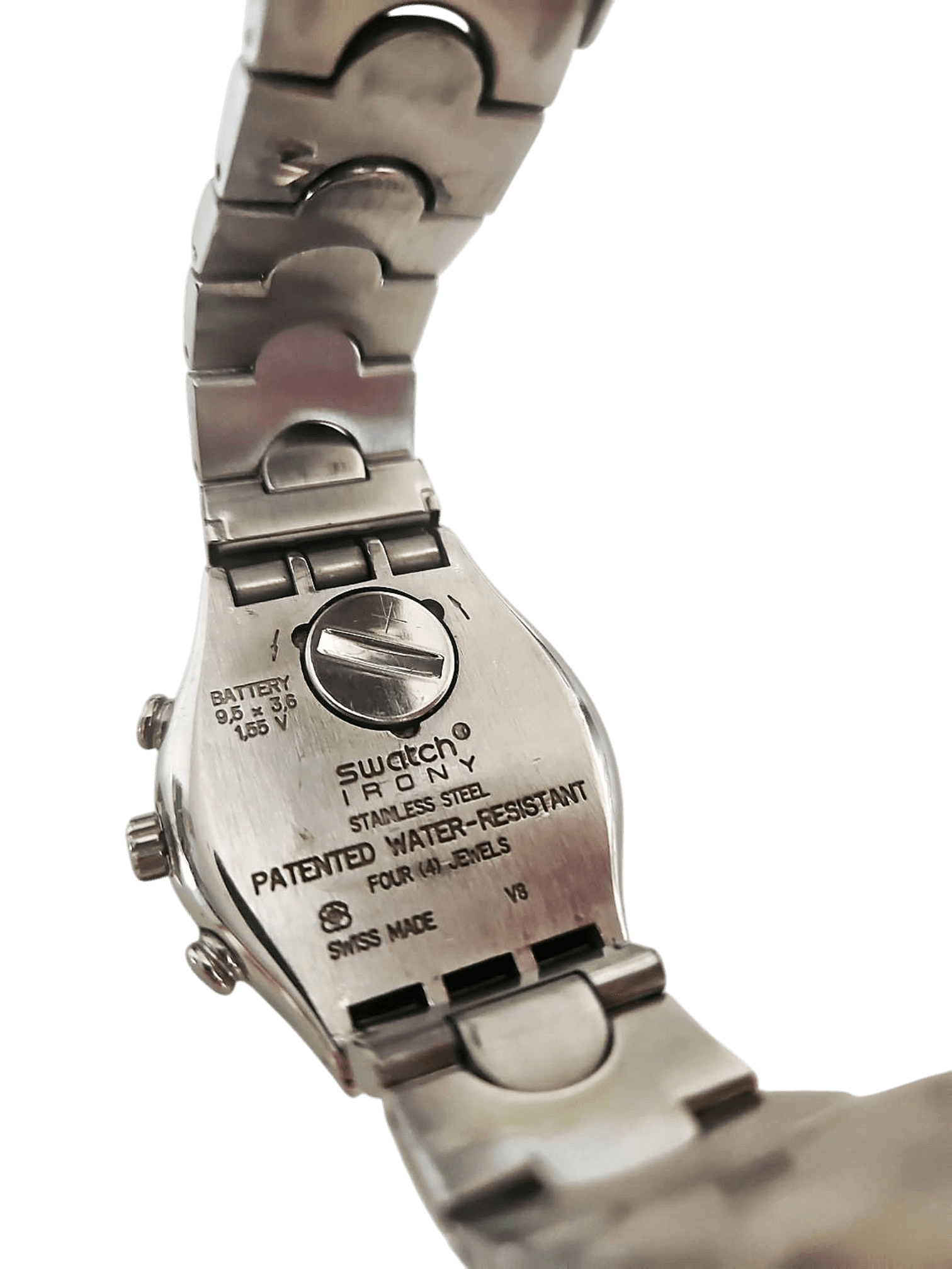 Swatch Irony Chronograph Armbanduhr - Edelstahl mit schwarzem Zifferblatt 3