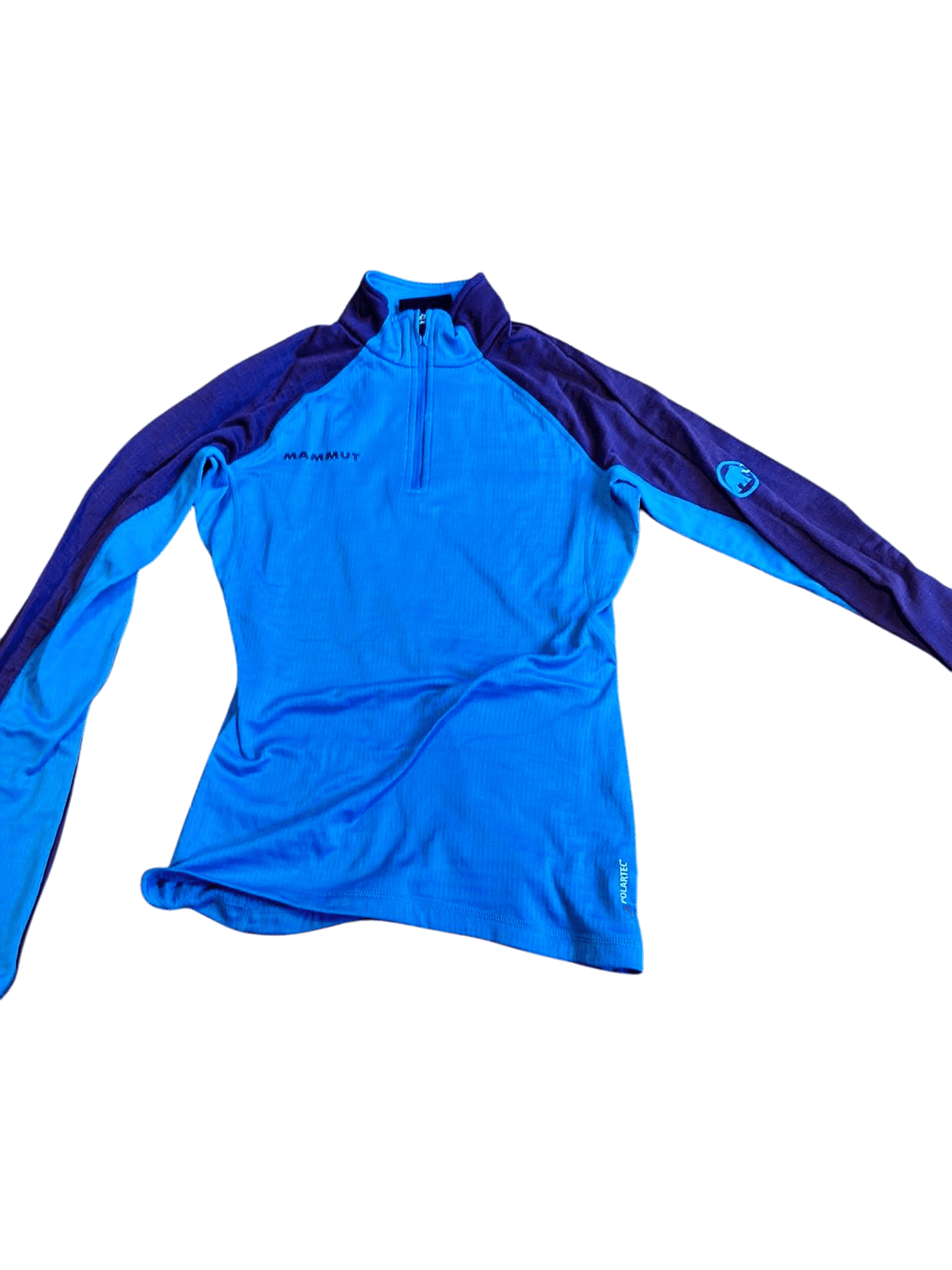 Mammut Blue & Purple Half-Zip Polartec Base Layer - Size S 1