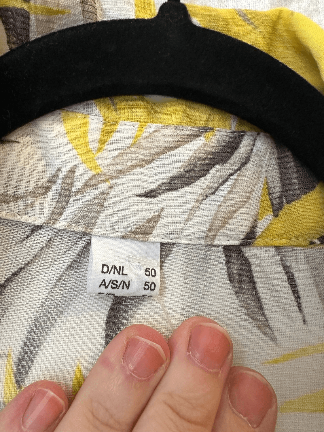 Vintage 90s Tropical Palm Leaf Print Shirt - Size 50 - Viscose Linen 3