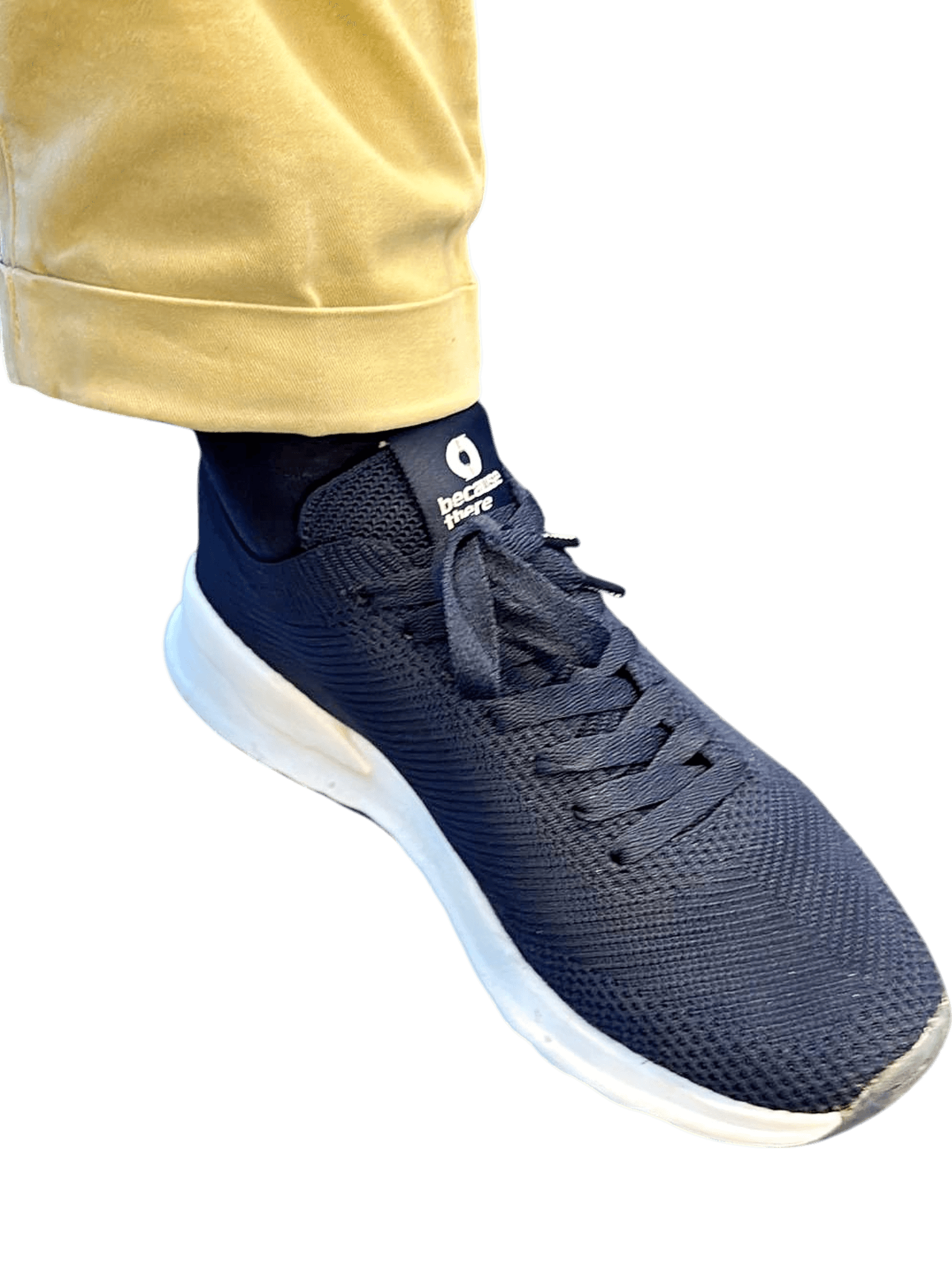 Because There Laufschuhe - Schwarze Sportschuhe mit weißer Sohle 1