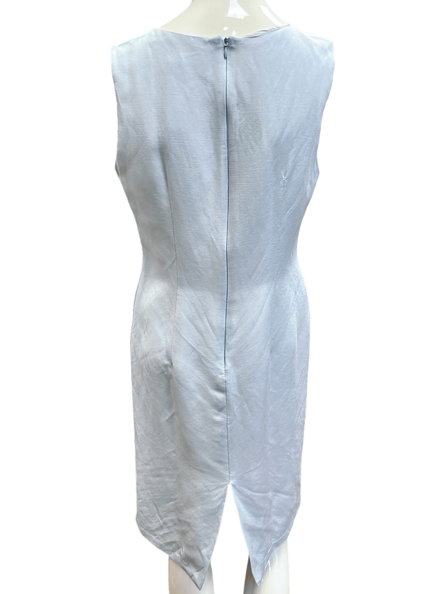 Erich Fend Hellblaues Leinen-Kostüm - Blazer mit Kleid - Größe 38 4