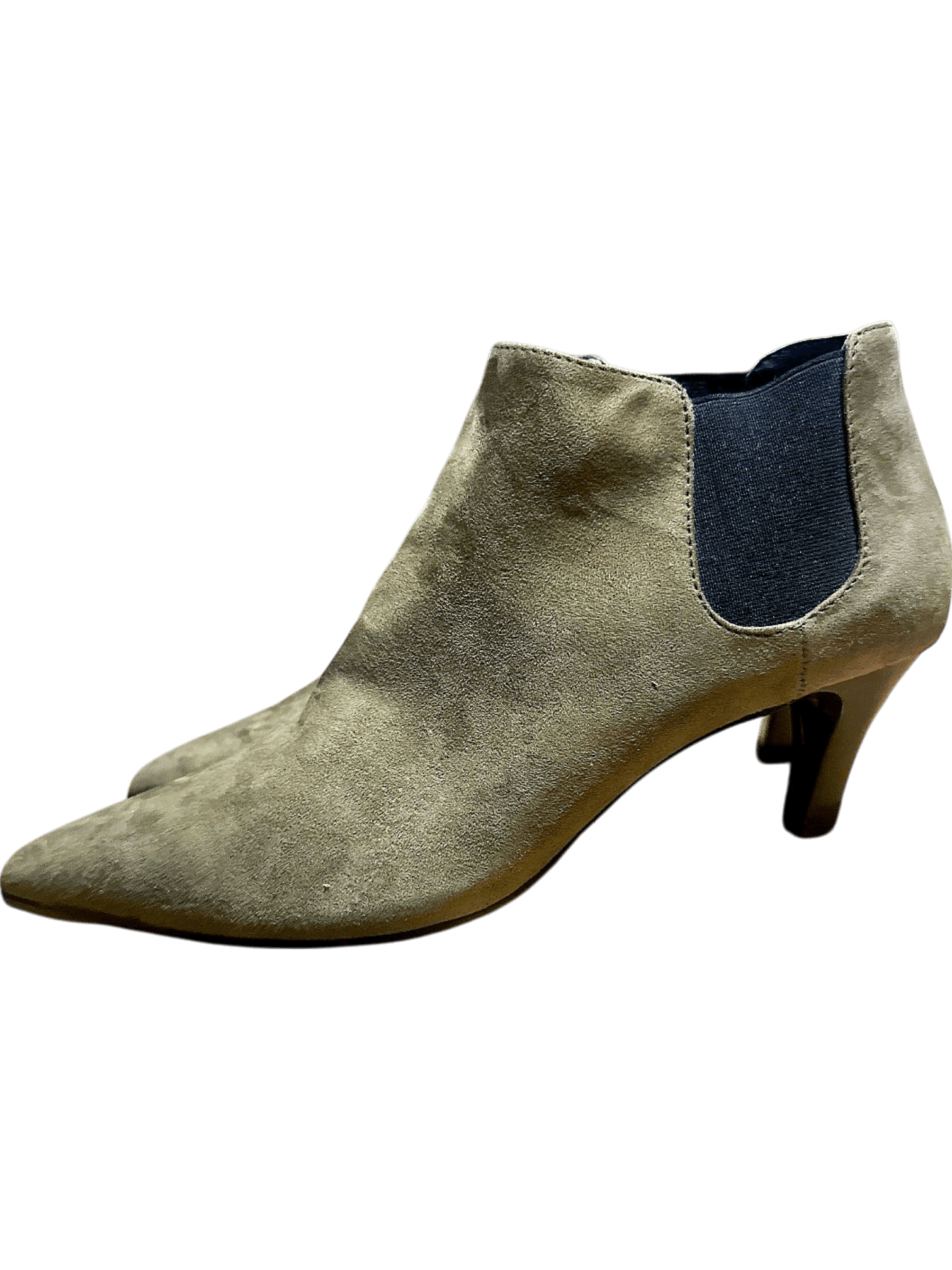 Elegant Brown Suede Ankle Boots with Kitten Heel 2