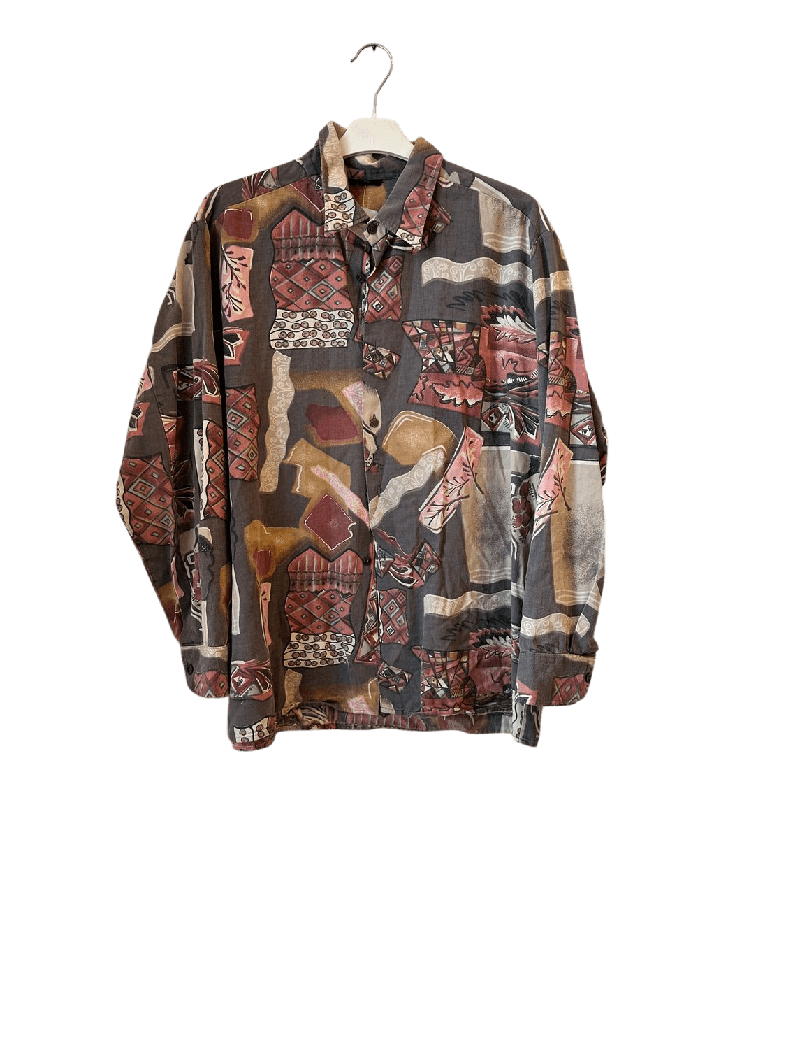 Vintage Gemustertes Langarmhemd im 90er-Jahre-Stil 2
