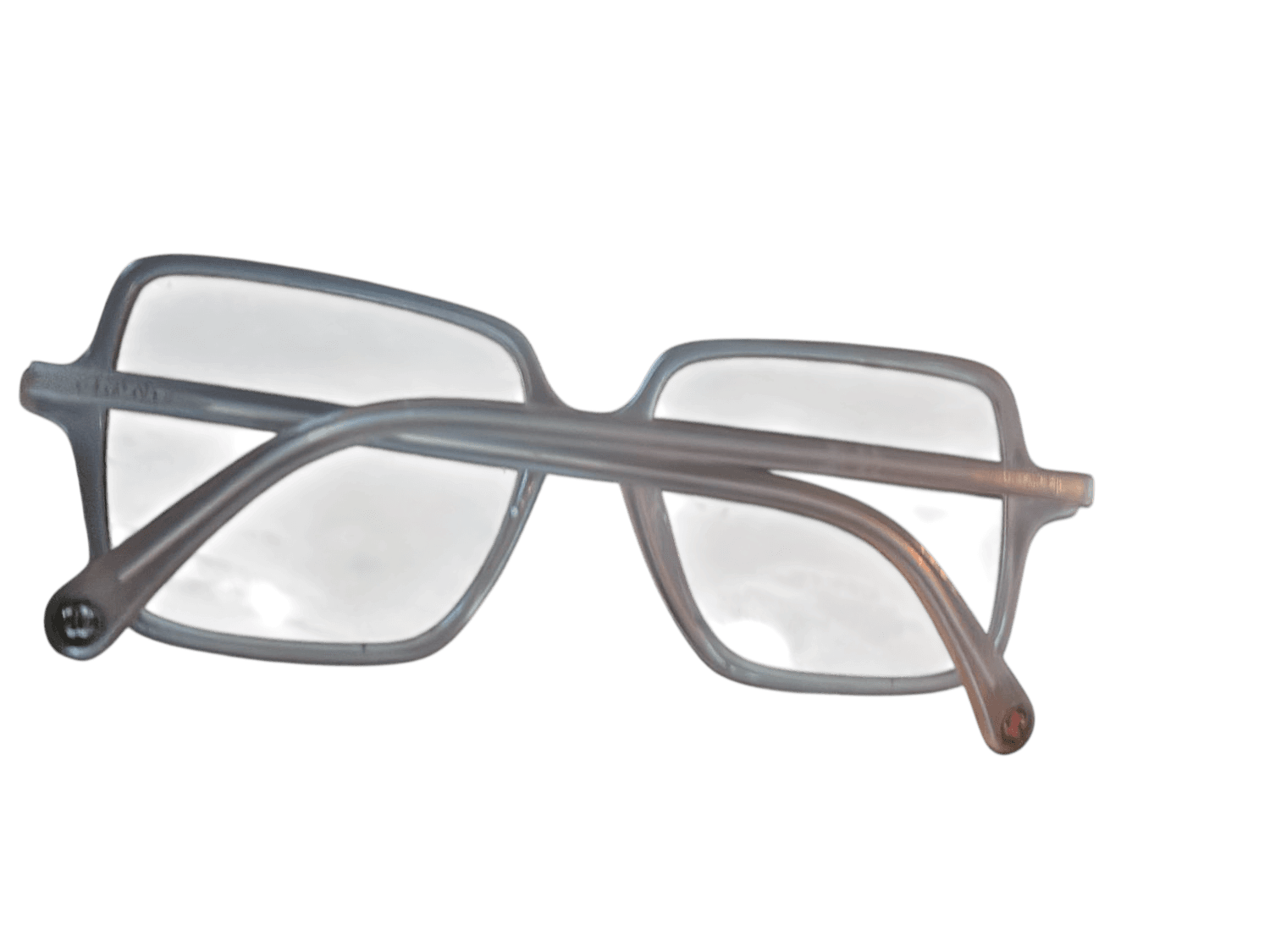 Transparente eckige Brille mit modernem Design - Guter Zustand 2