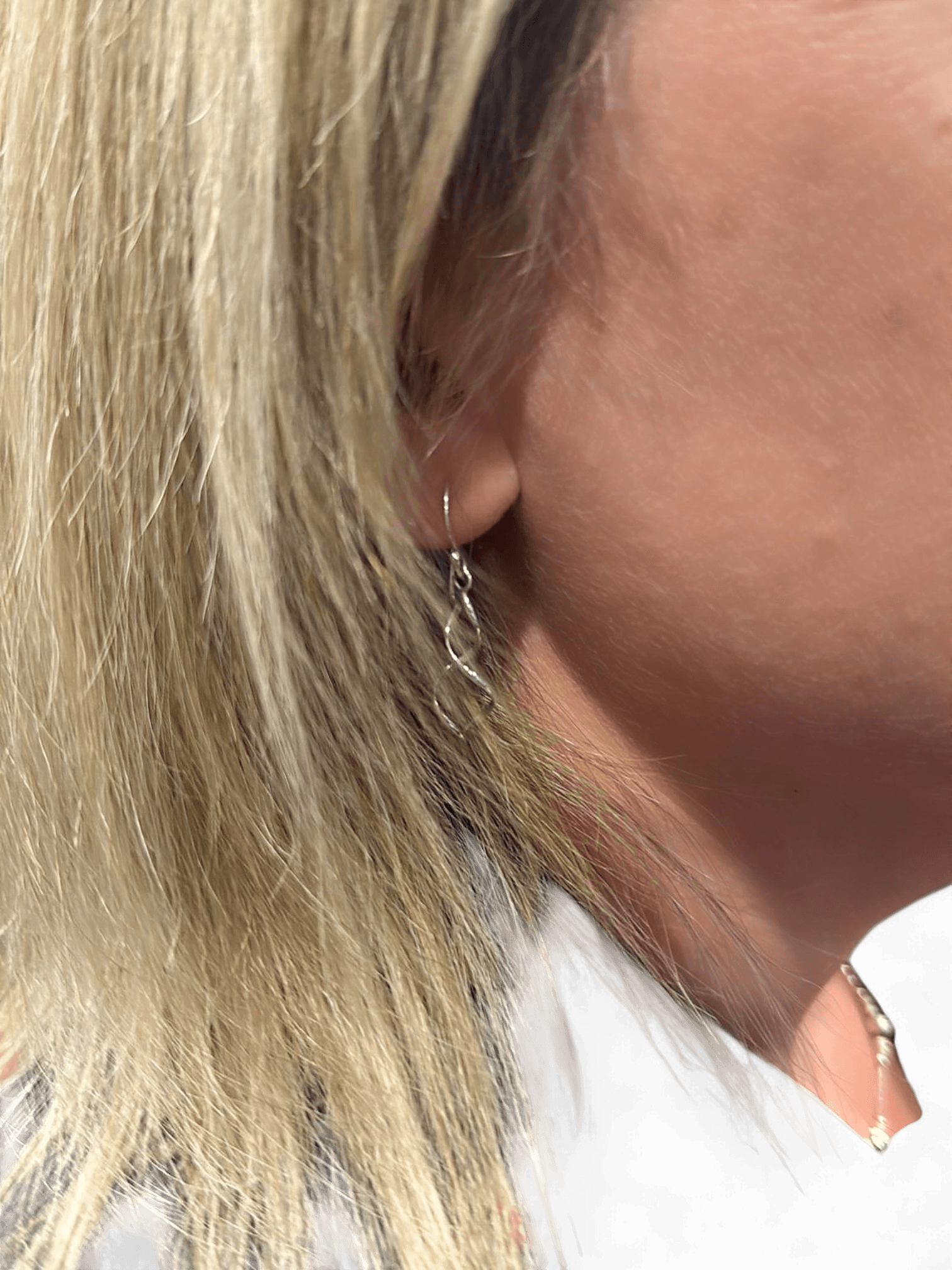 Sterling Silver Spiral Drop Earrings - Elegant Twisted Design 2