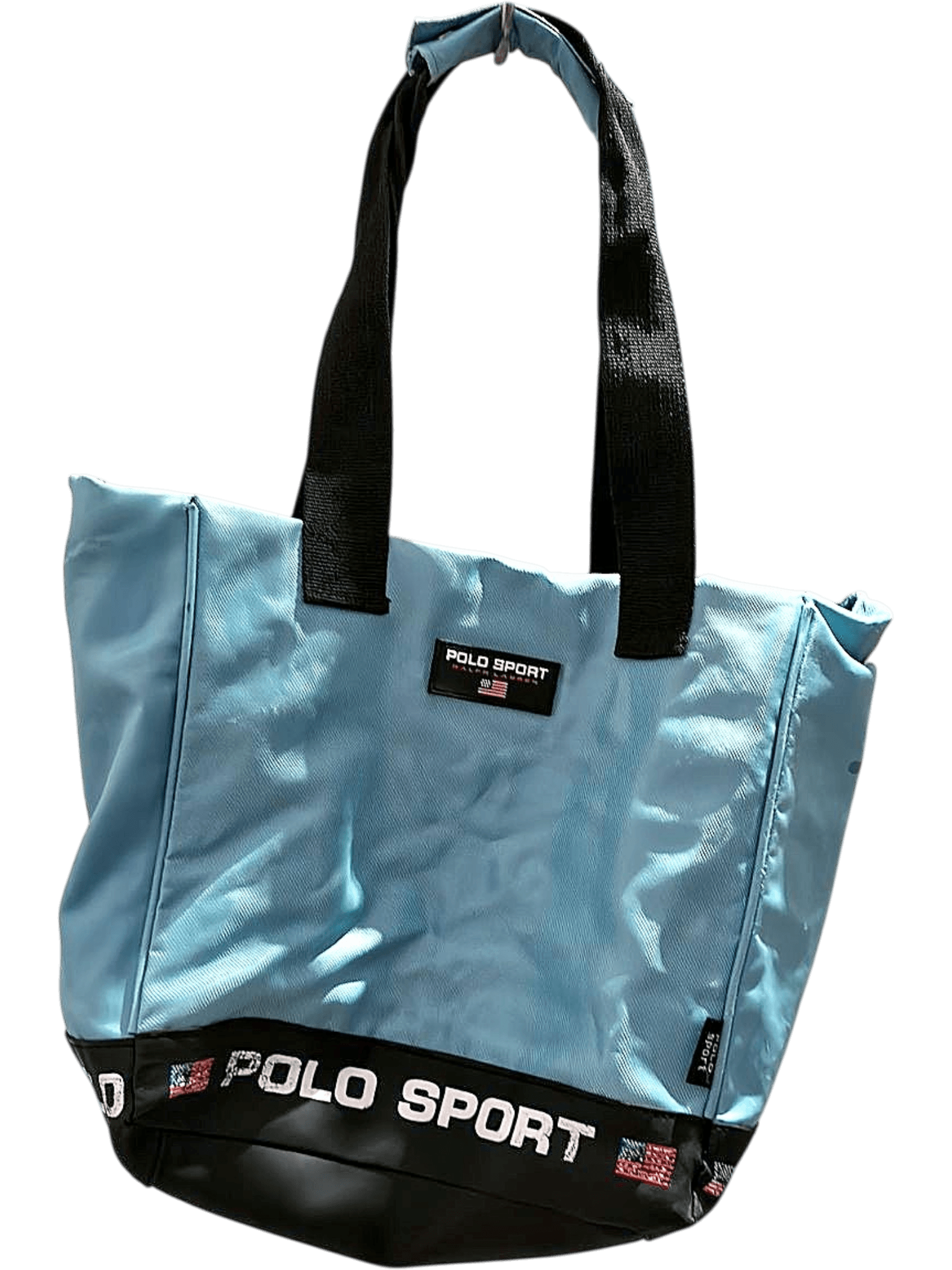 Vintage Y2K Polo Sport Ralph Lauren Light Blue Tote Bag 1
