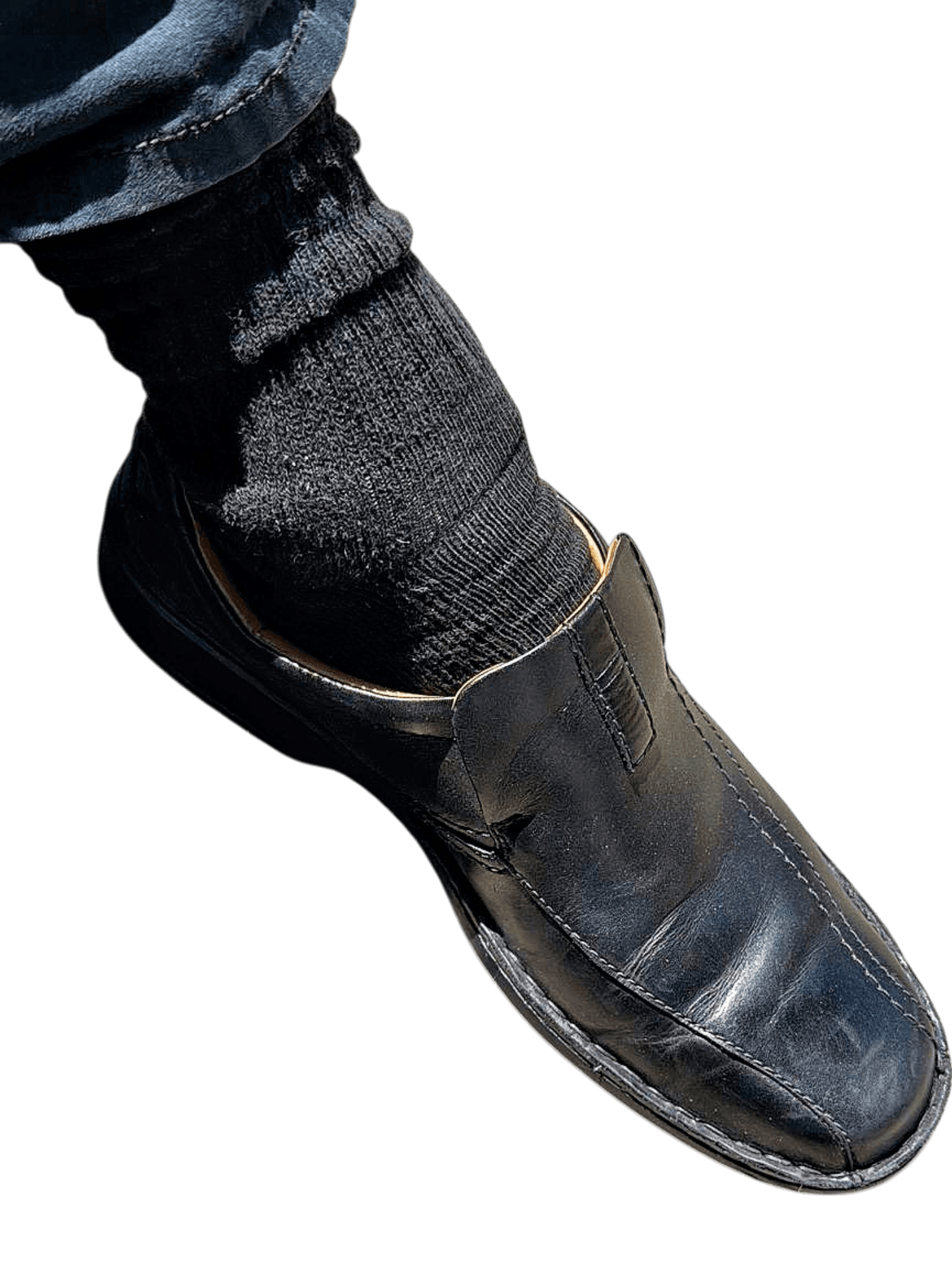 Schwarze Leder-Loafers für Herren - Gebrauchter Zustand 1