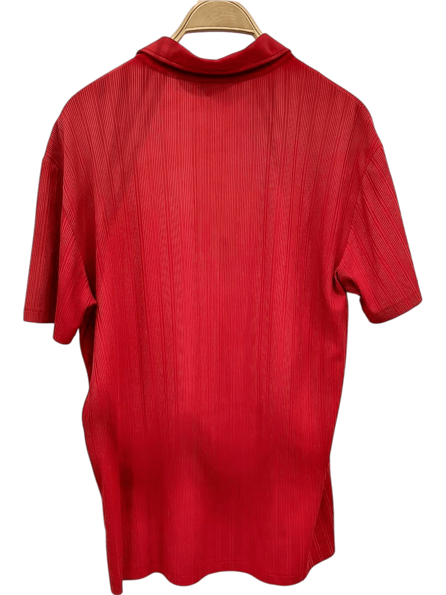 troussardi Red Zip-Up Polo Shirt with Textured Fabric - Short Sleeve 4