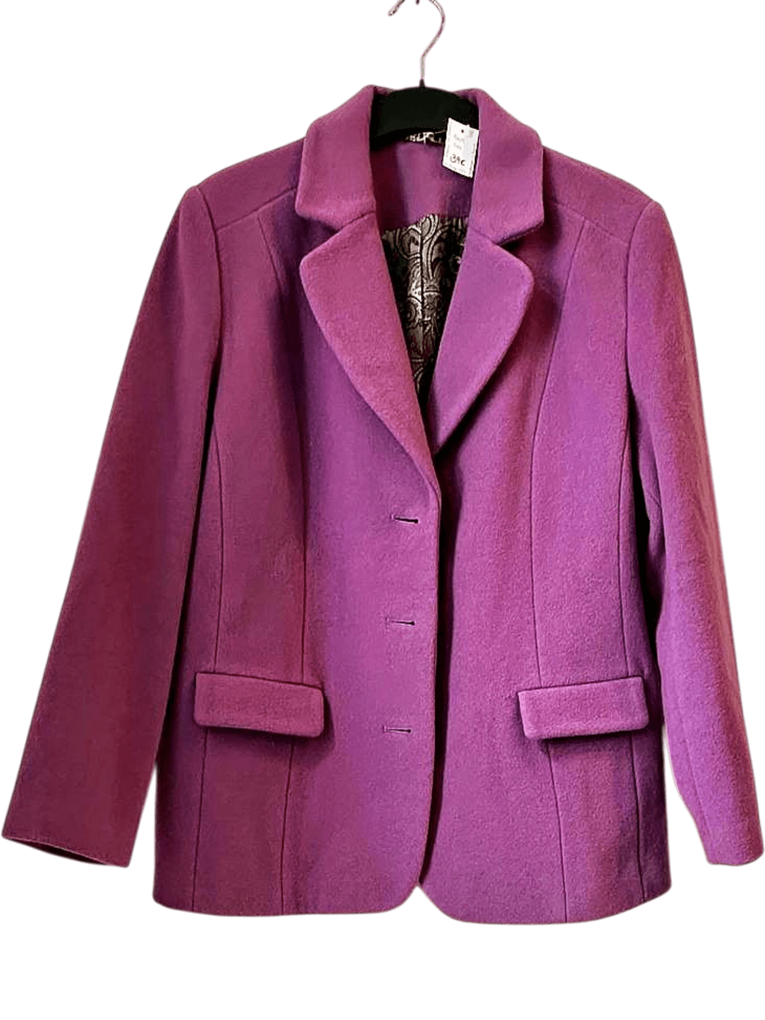 Vintage 90s Purple Cashmere & Virgin Wool Blazer - Italian Made 1