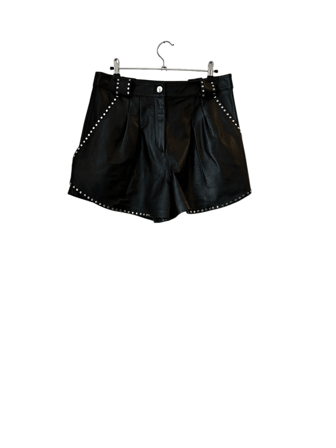 maje Leder Shorts mit Nieten - Größe 40 4