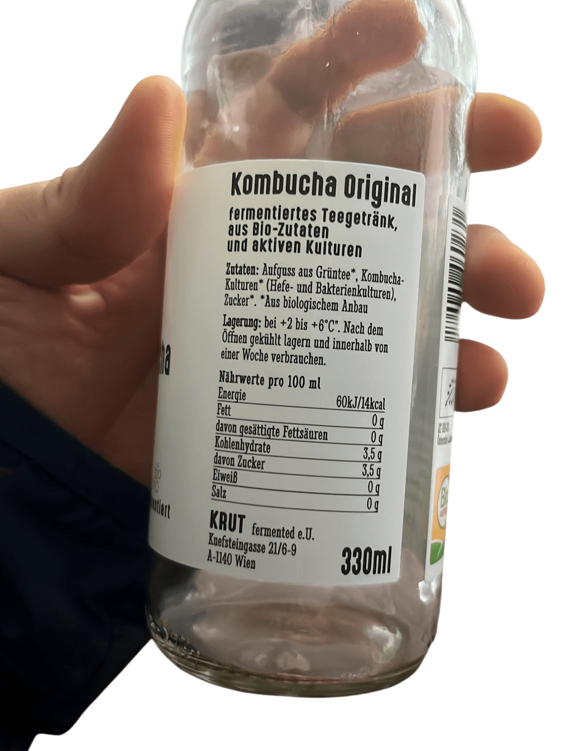 Empty KRUT Raw Kombucha Original Glass Bottle - Reusable 2