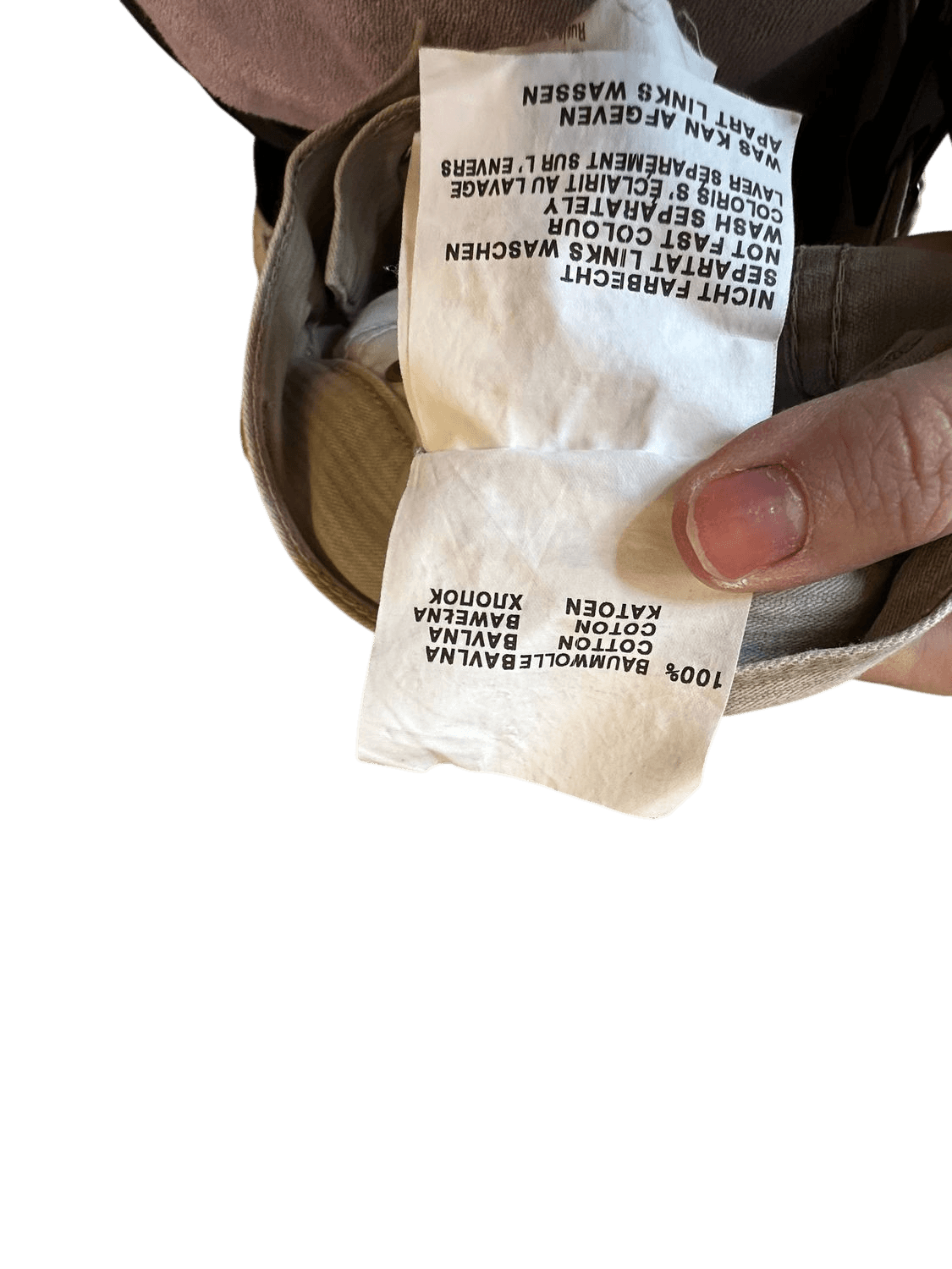 vintage 90s H.I.S Beige Cotton Jeans - Size 34-34 9