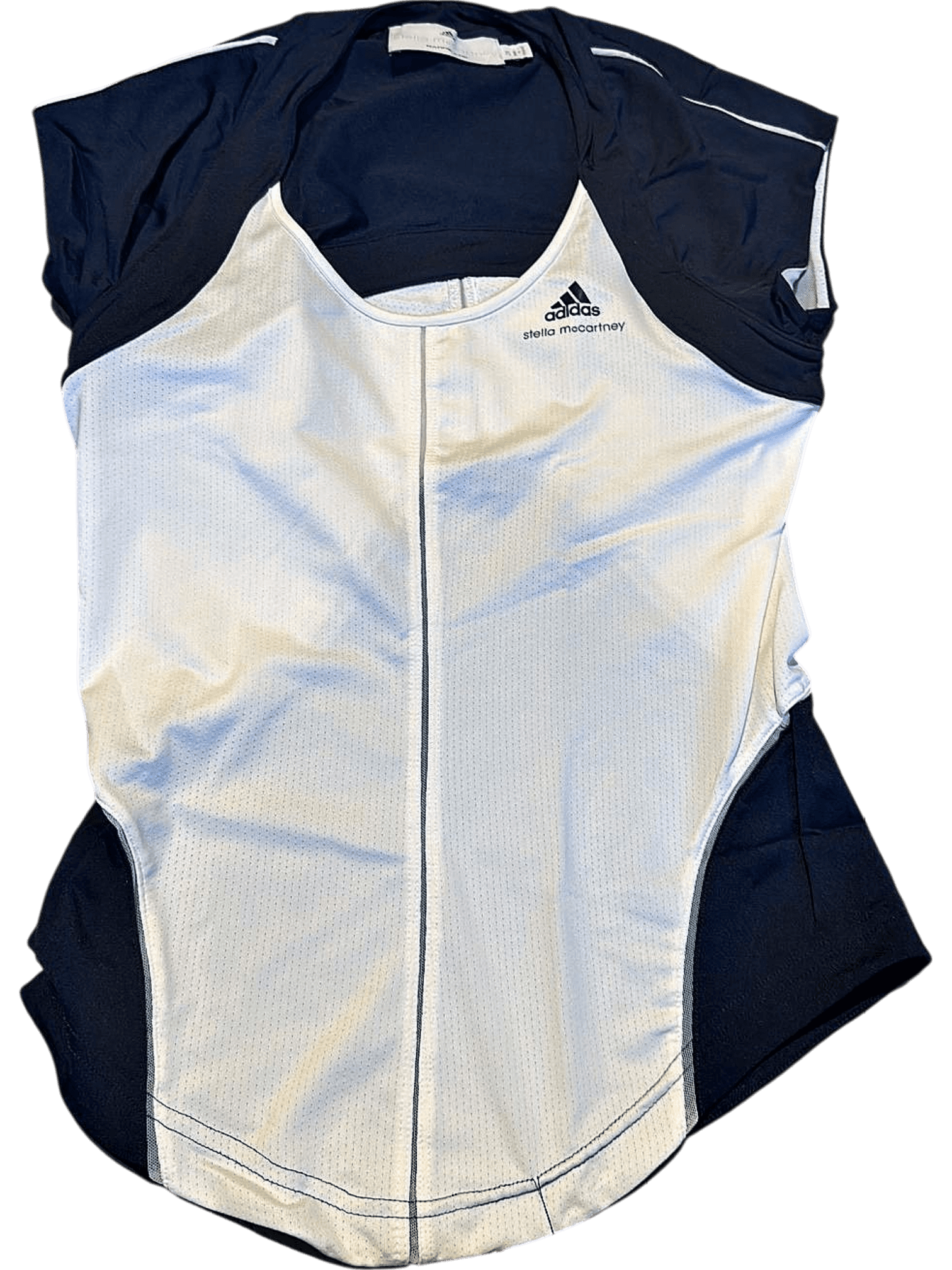 Adidas by Stella McCartney Sportoberteil - Lauftop in Navy/Weiß 1