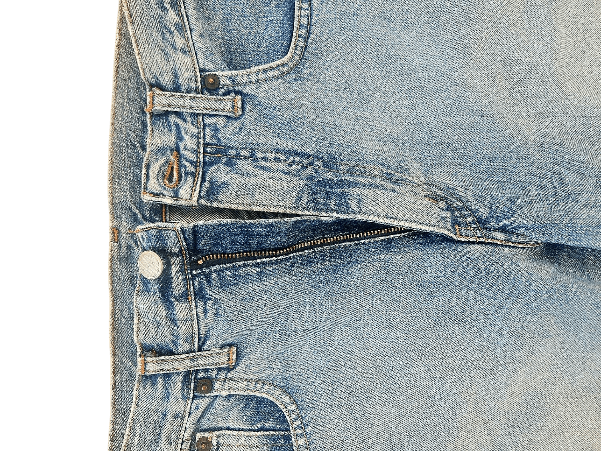 Replay Light Blue High-Rise Straight Leg Jeans - Size 31 2