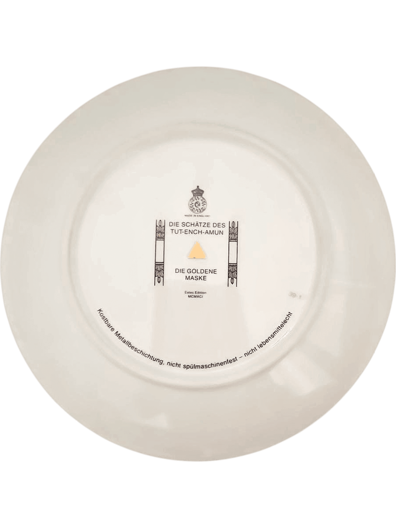 Egyptian Tutankhamun Decorative Collector Plate - Golden Mask Limited Edition 2