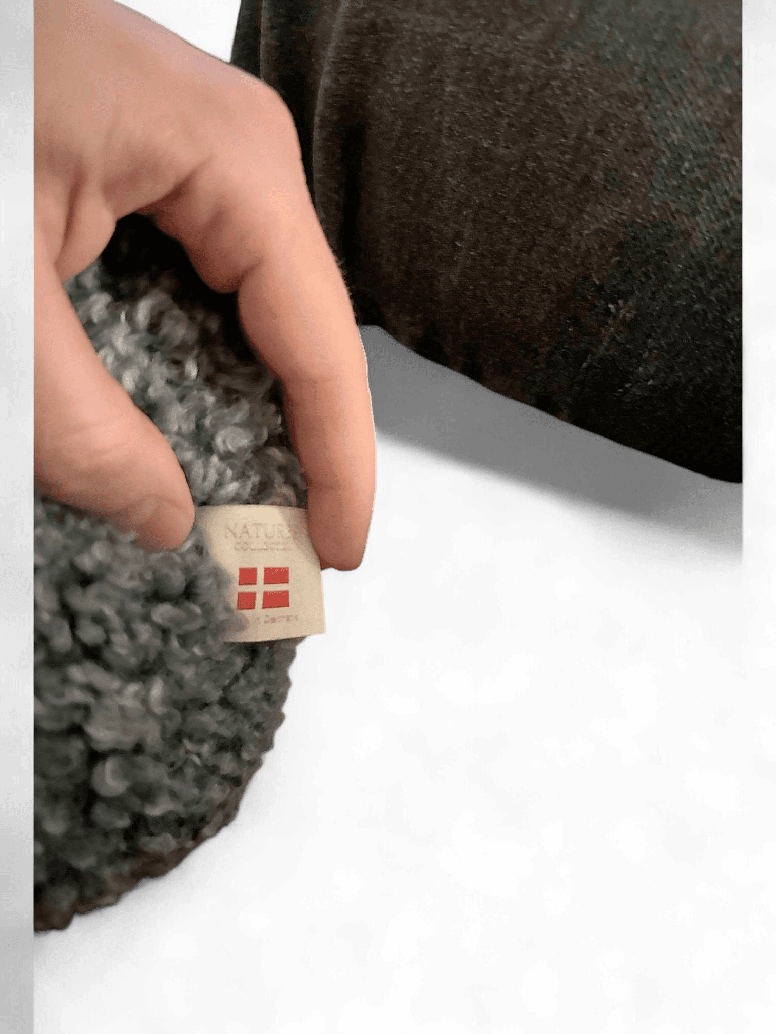 Grey Sheepskin Cushion/Bolster by NATURE 2