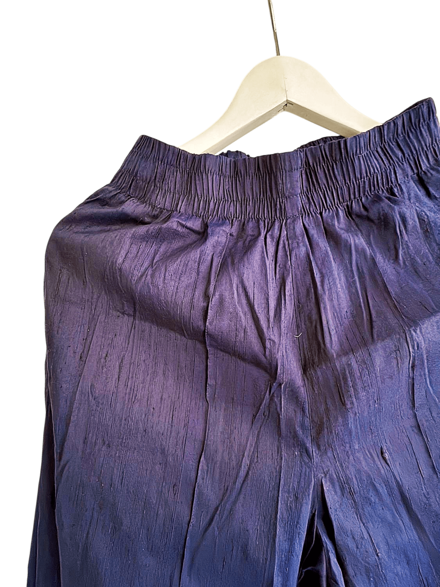 Lara Krude Dunkelblaue Baumwoll-Hose mit elastischem Bund - Casual Stil 2