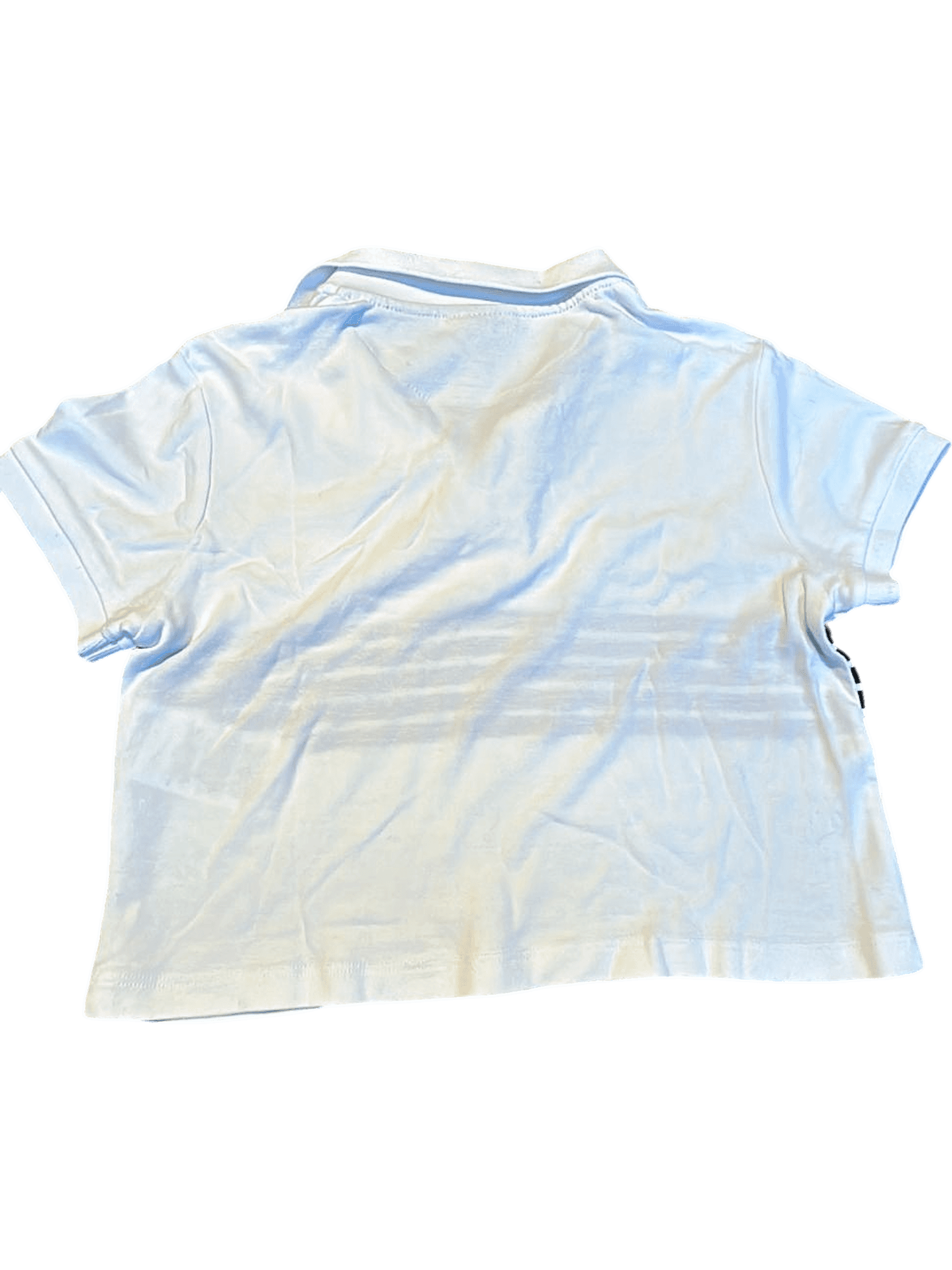 Ellesse Damen Crop Polo-Shirt - Weiß mit Navy Streifen - Größe UK 8/EU 36 4