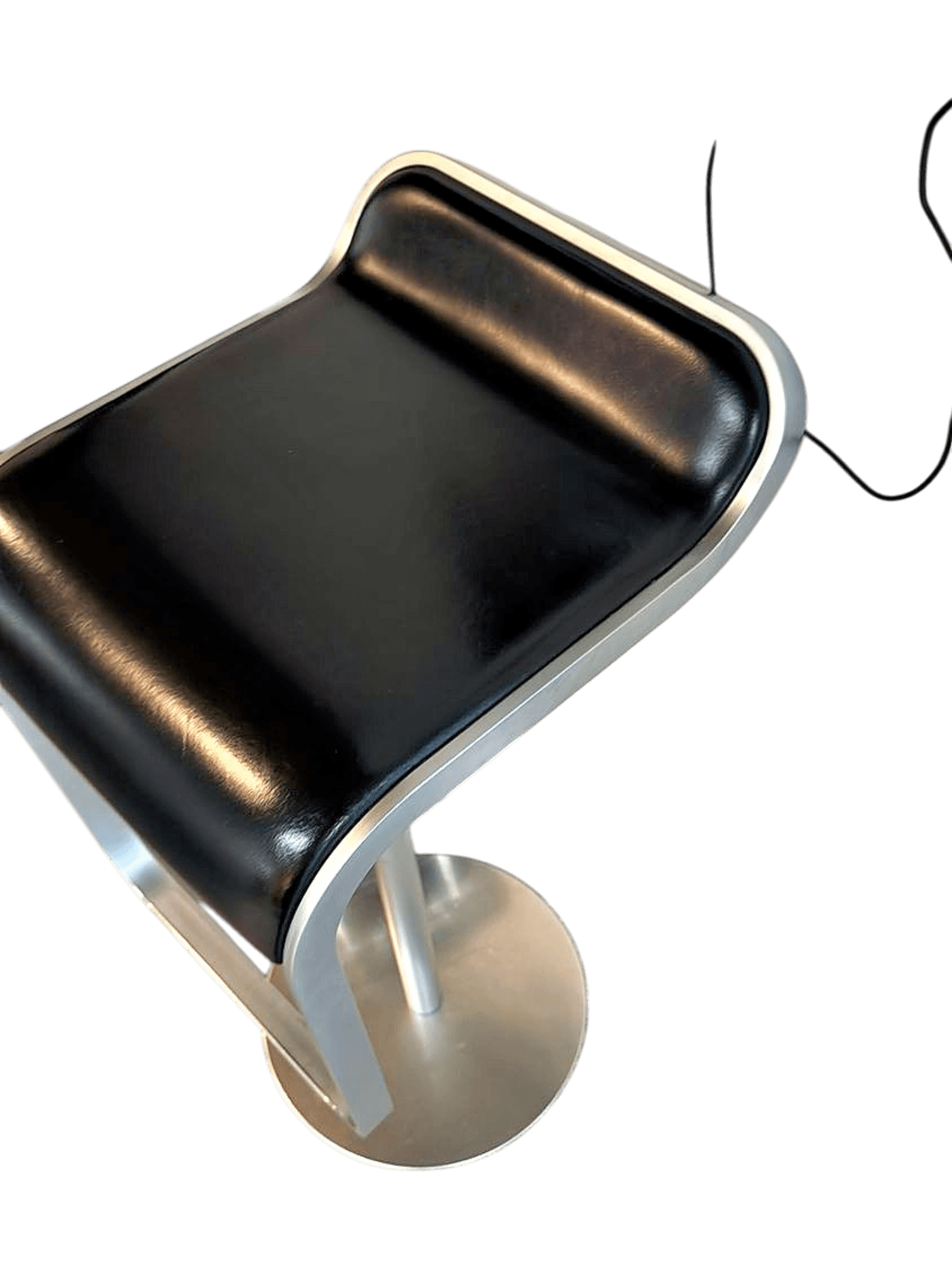 Modern Black and Silver Metal Bar Stool 2