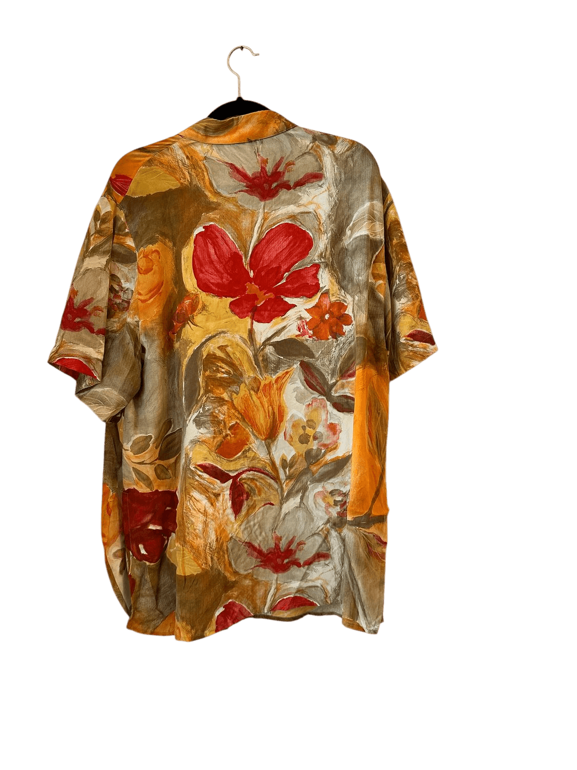 vintage 90s Cupro Bluse mit Blumenmuster - Neu - Größe 686 BA 3