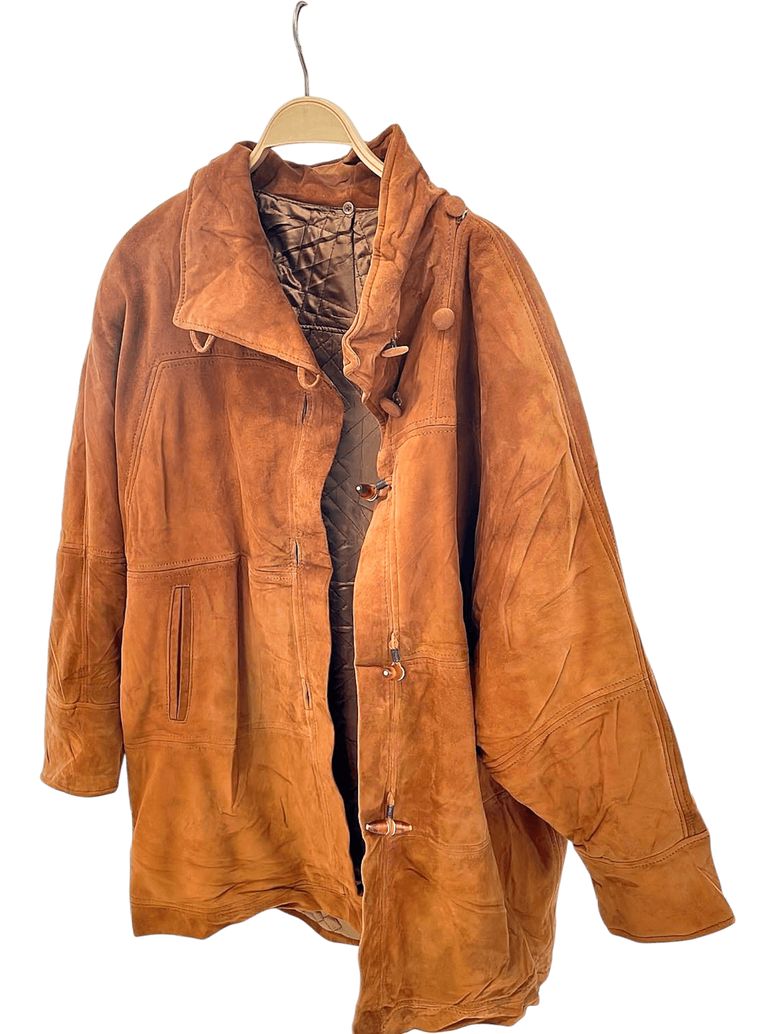 Brown Suede Leather Jacket with Quilted Lining 1