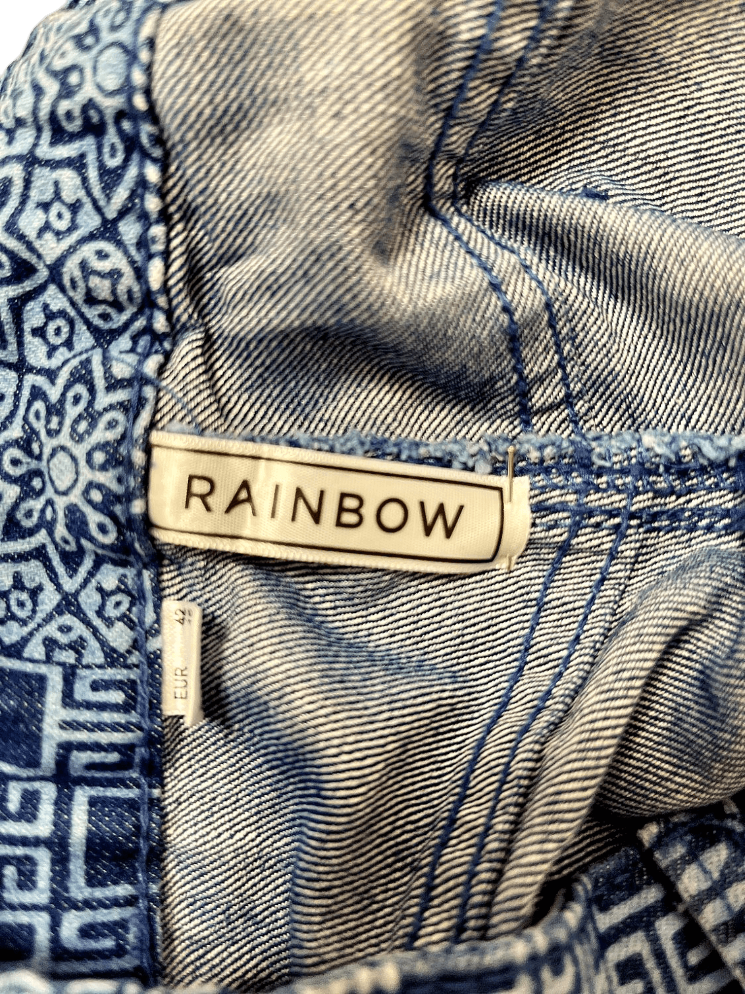 Rainbow Jeans mit blauem Muster - Größe 42 - Cotton Made in Africa 4
