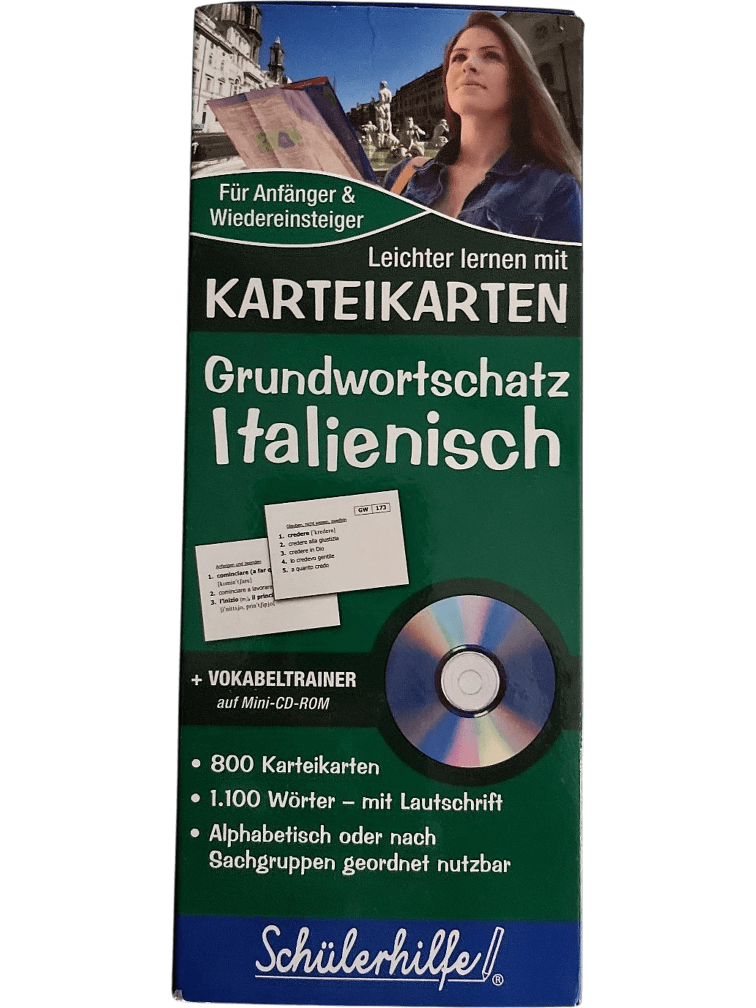Karteikarten Grundwortschatz Italienisch für Anfänger & Wiedereinsteiger 1