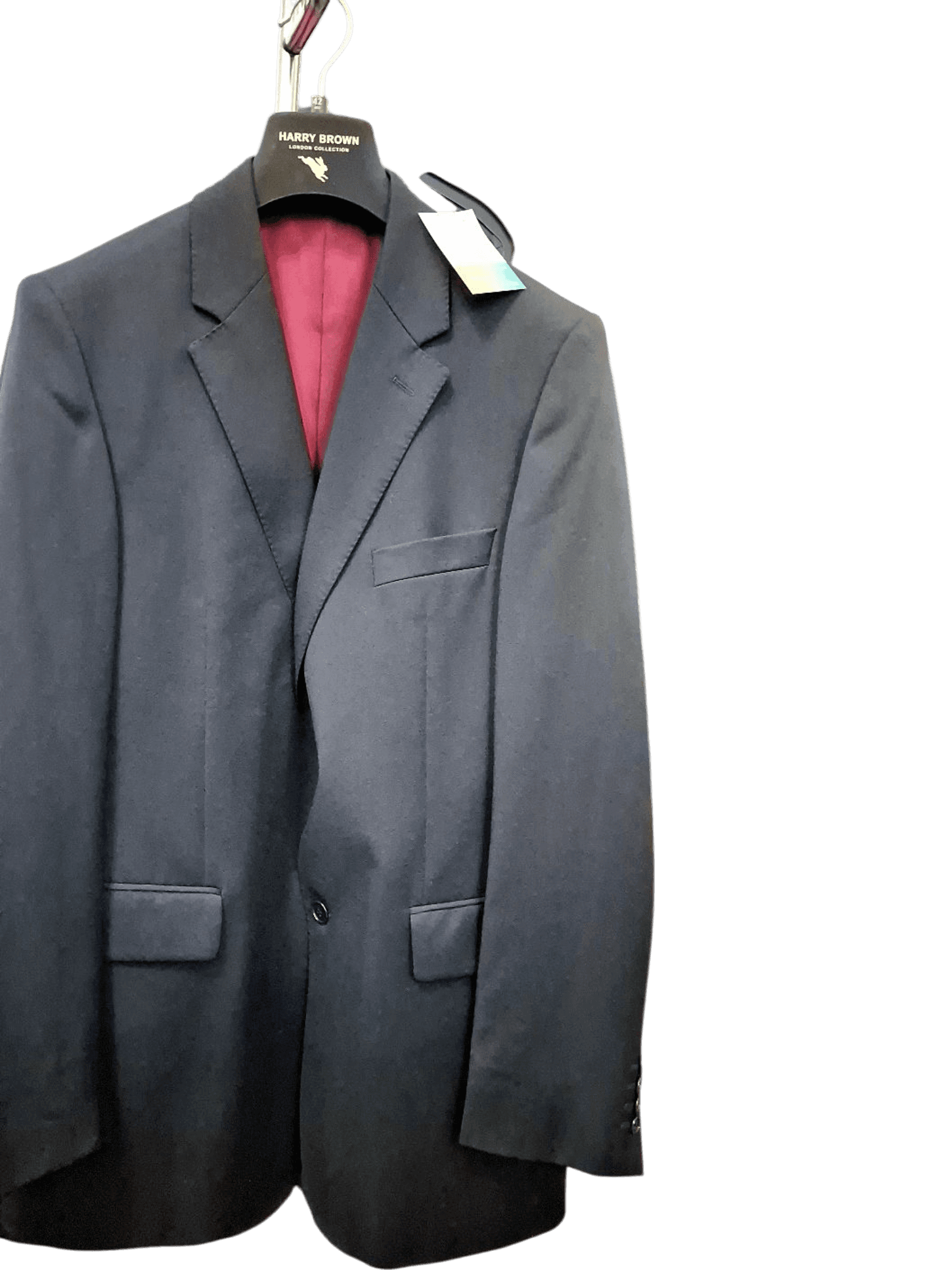 Harry Brown Black Formal Suit Jacket with Red Lining 1