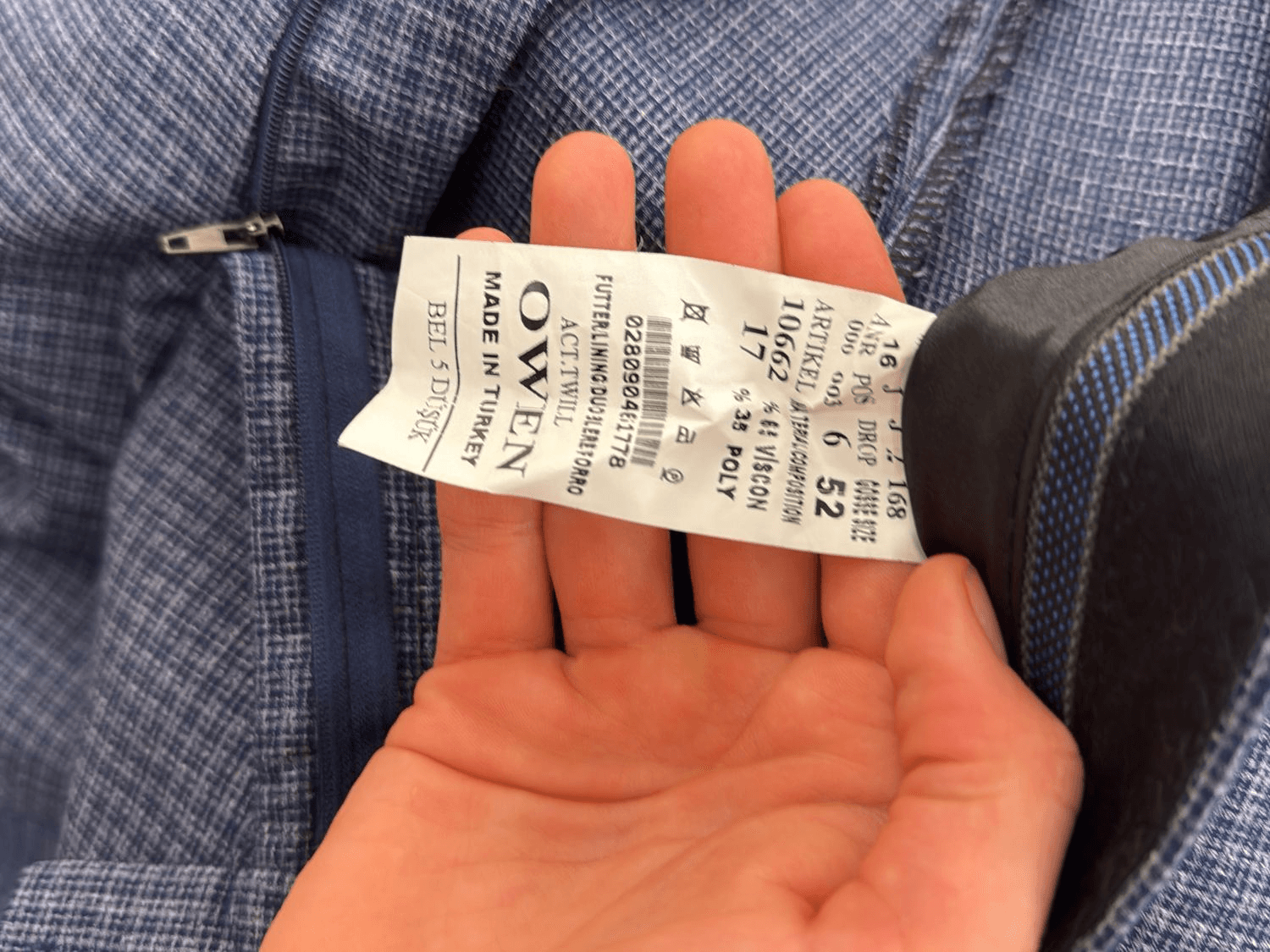 Owen Herren Anzughose mit Karomuster - Größe 52 3